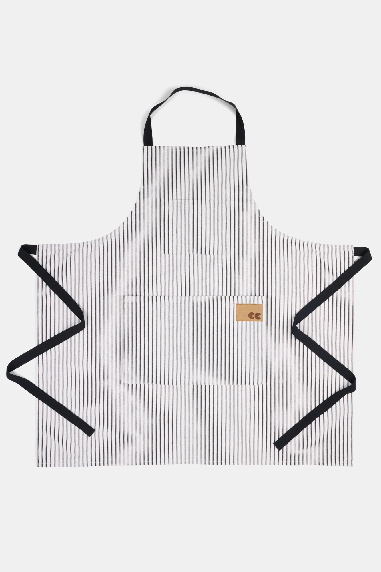 Apron - WHITE/BLACK STRIPE