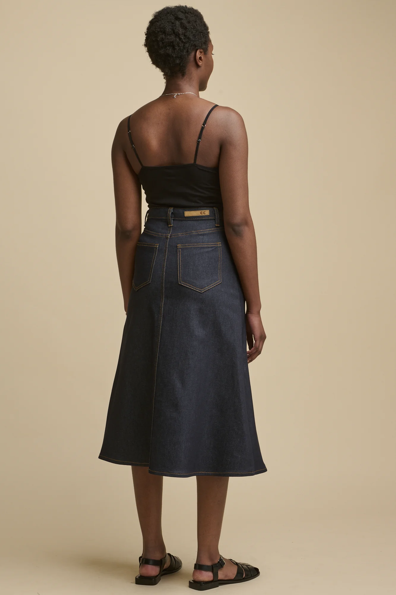 Women's Bobbie A Line Denim Skirt - Indigo - Image 4