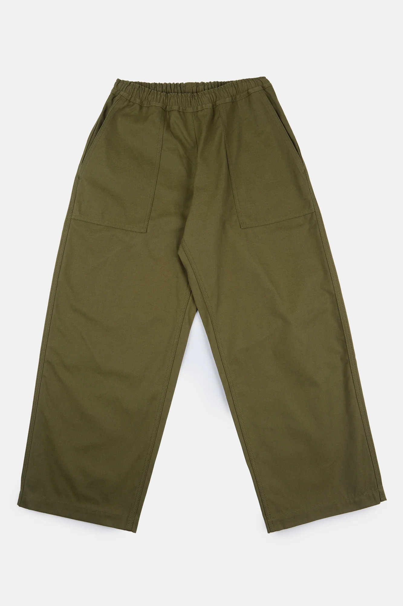 Camerawoman Drawstring Tapered Cotton Canvas Trousers - Olive - Image 5