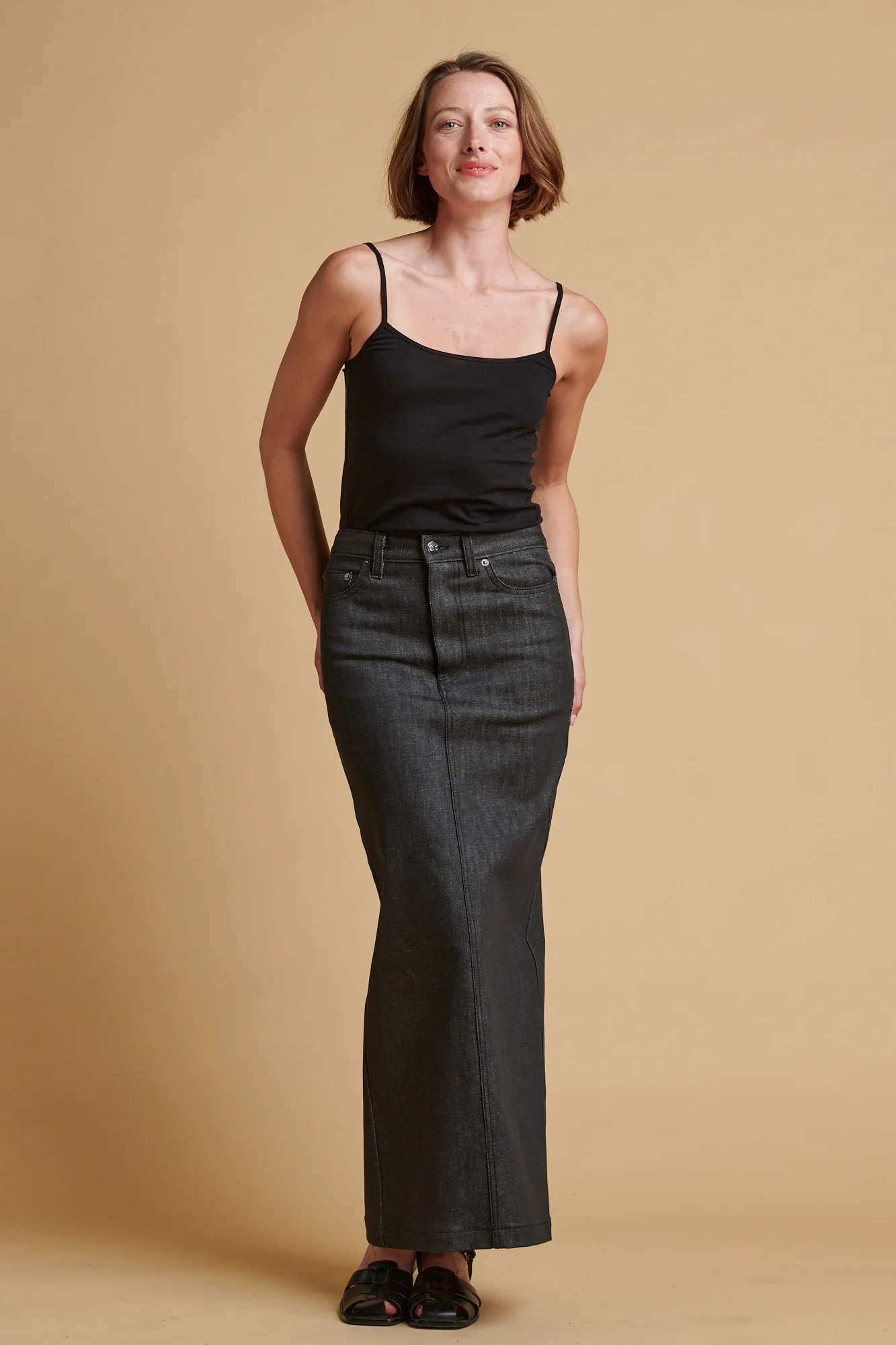 Women's Frankie Denim Maxi Skirt - Black - Image 2