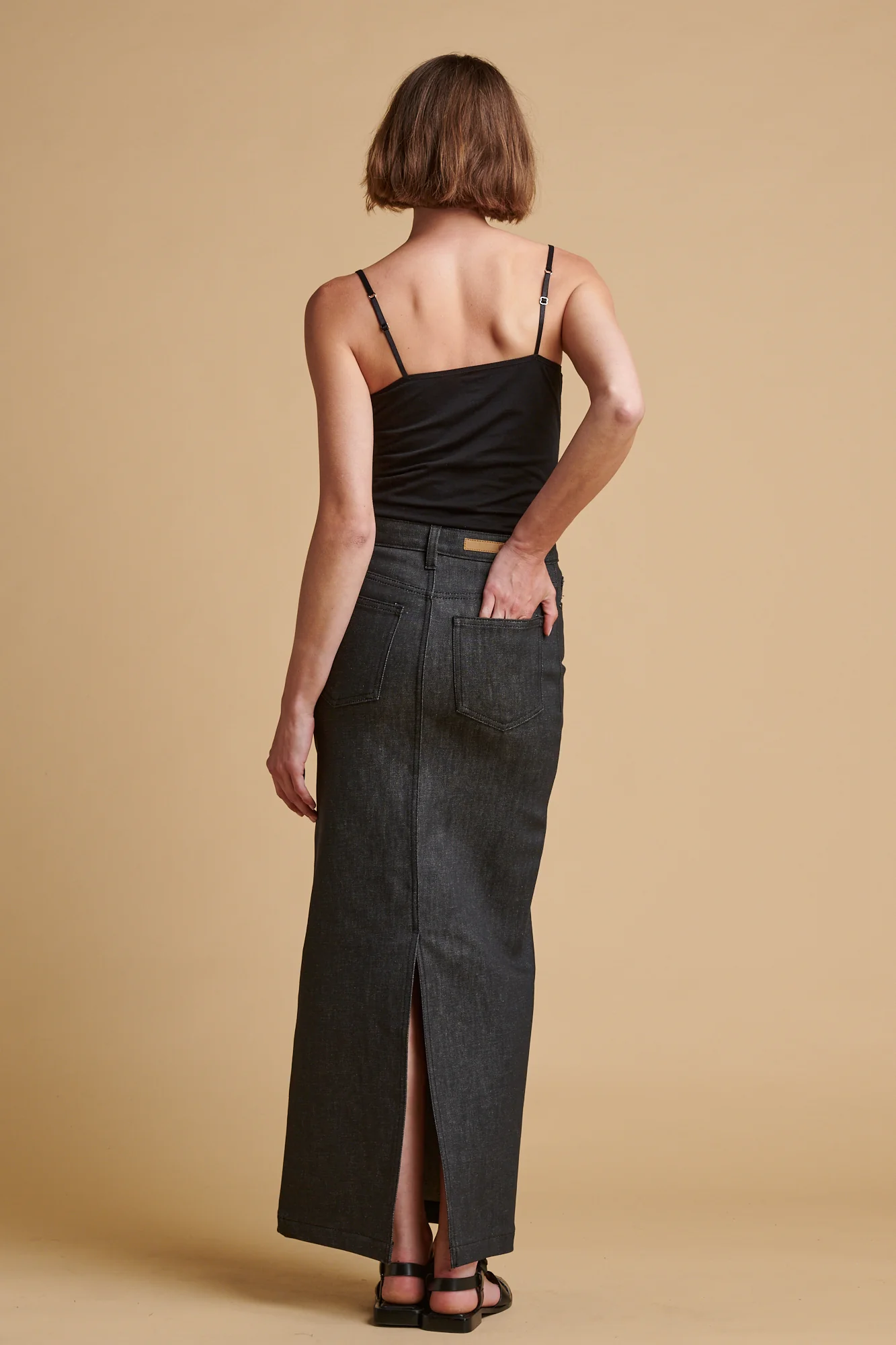 Women's Frankie Denim Maxi Skirt - Black - Image 3