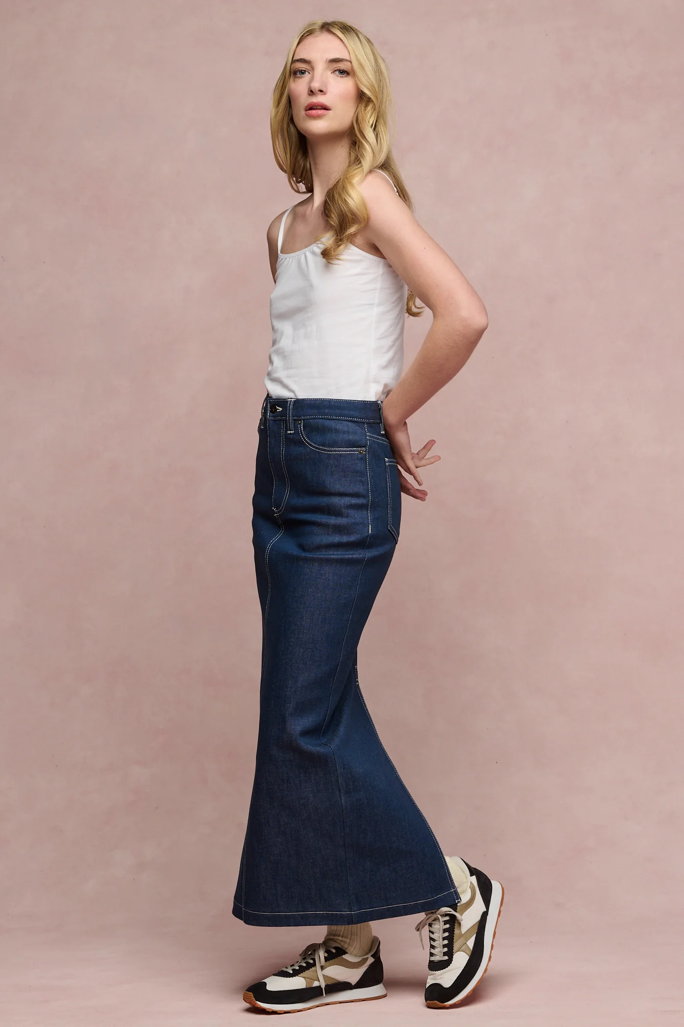 Women's Frankie Denim Maxi Skirt - Blue - Image 6
