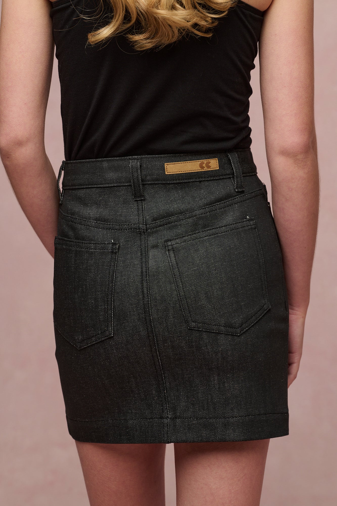Women's Charlie Denim Mini Skirt - Black - Image 2