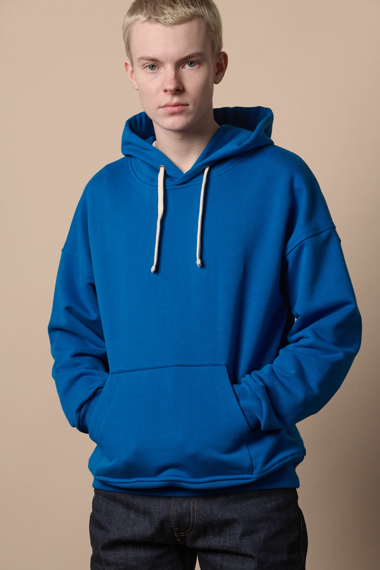 Men's Hooded Sweatshirt - Cobalt - Image 3