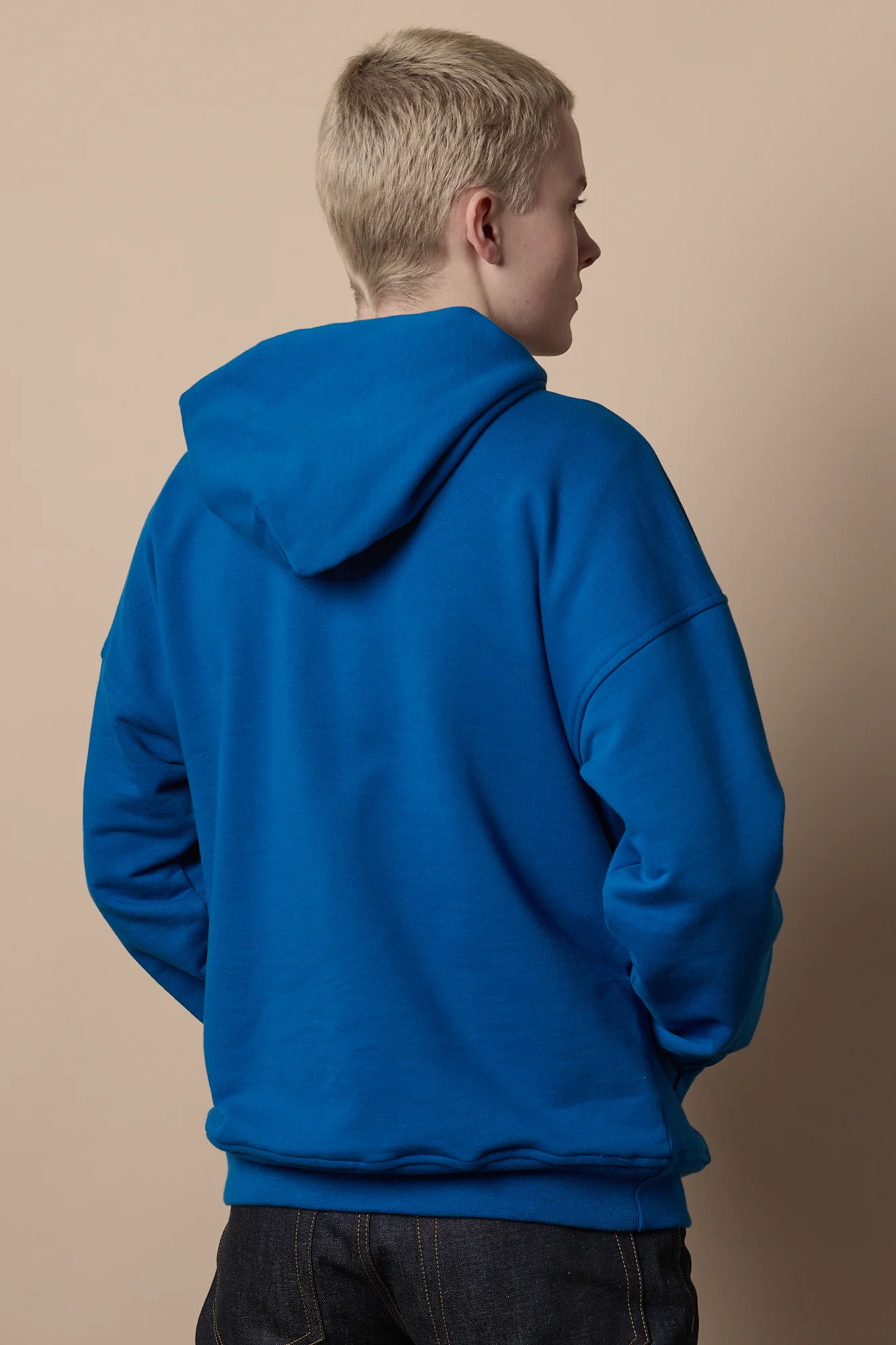 Men's Hooded Sweatshirt - Cobalt - Image 4
