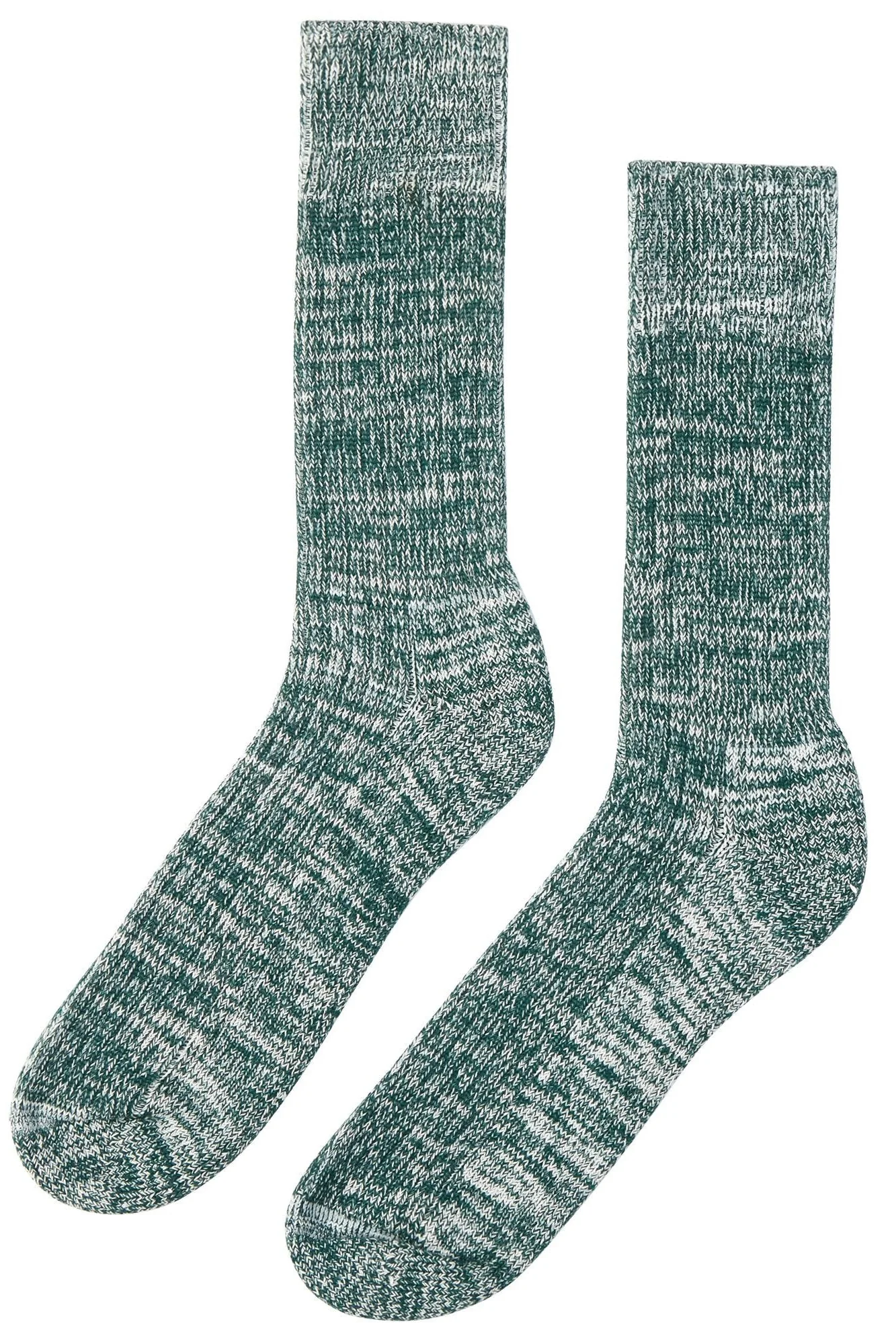 Cushioned Cotton Walking Sock - Seaweed/White - Image 3