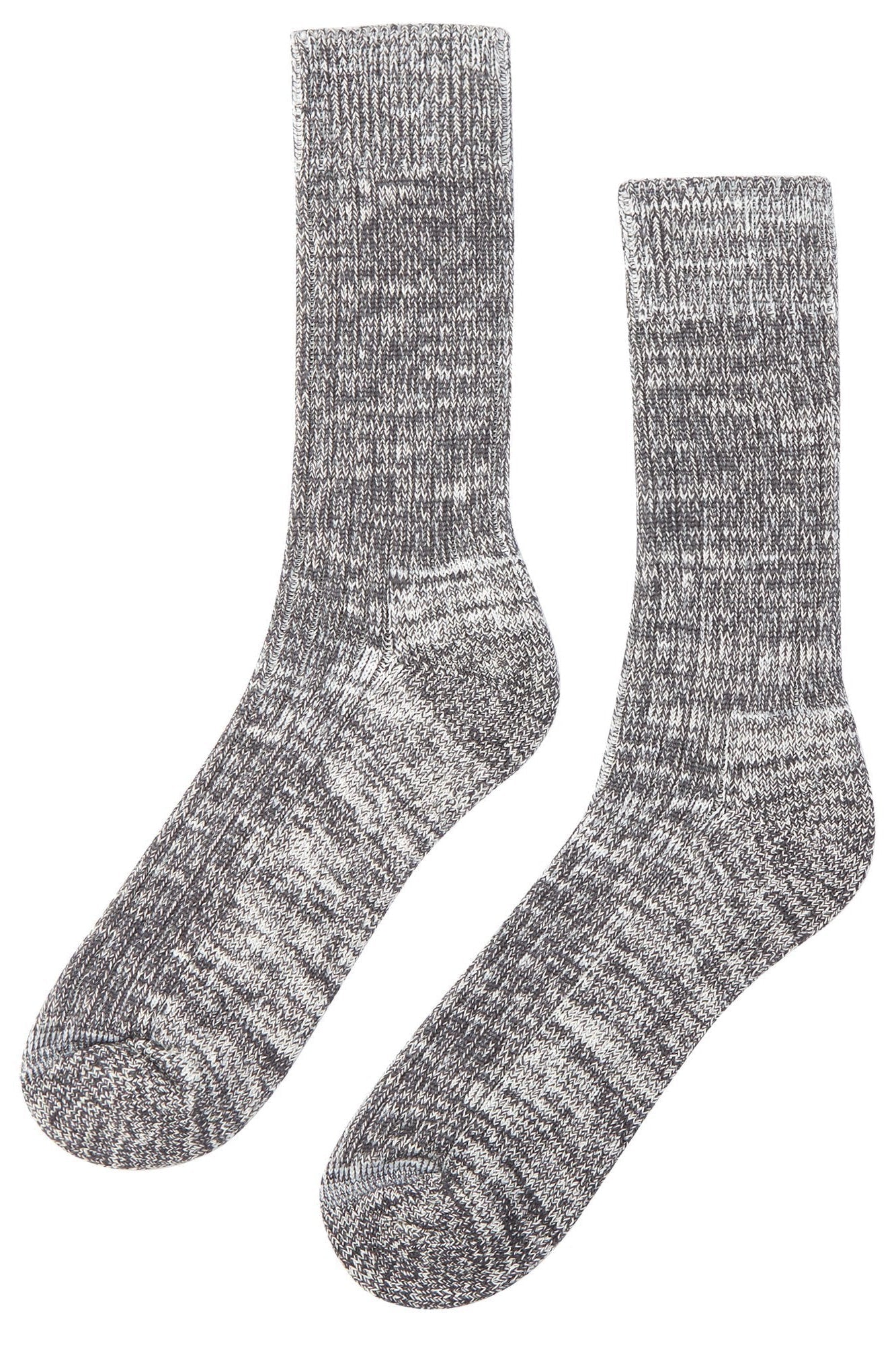 Cushioned Cotton Walking Sock - Slate Grey/White - Image 3