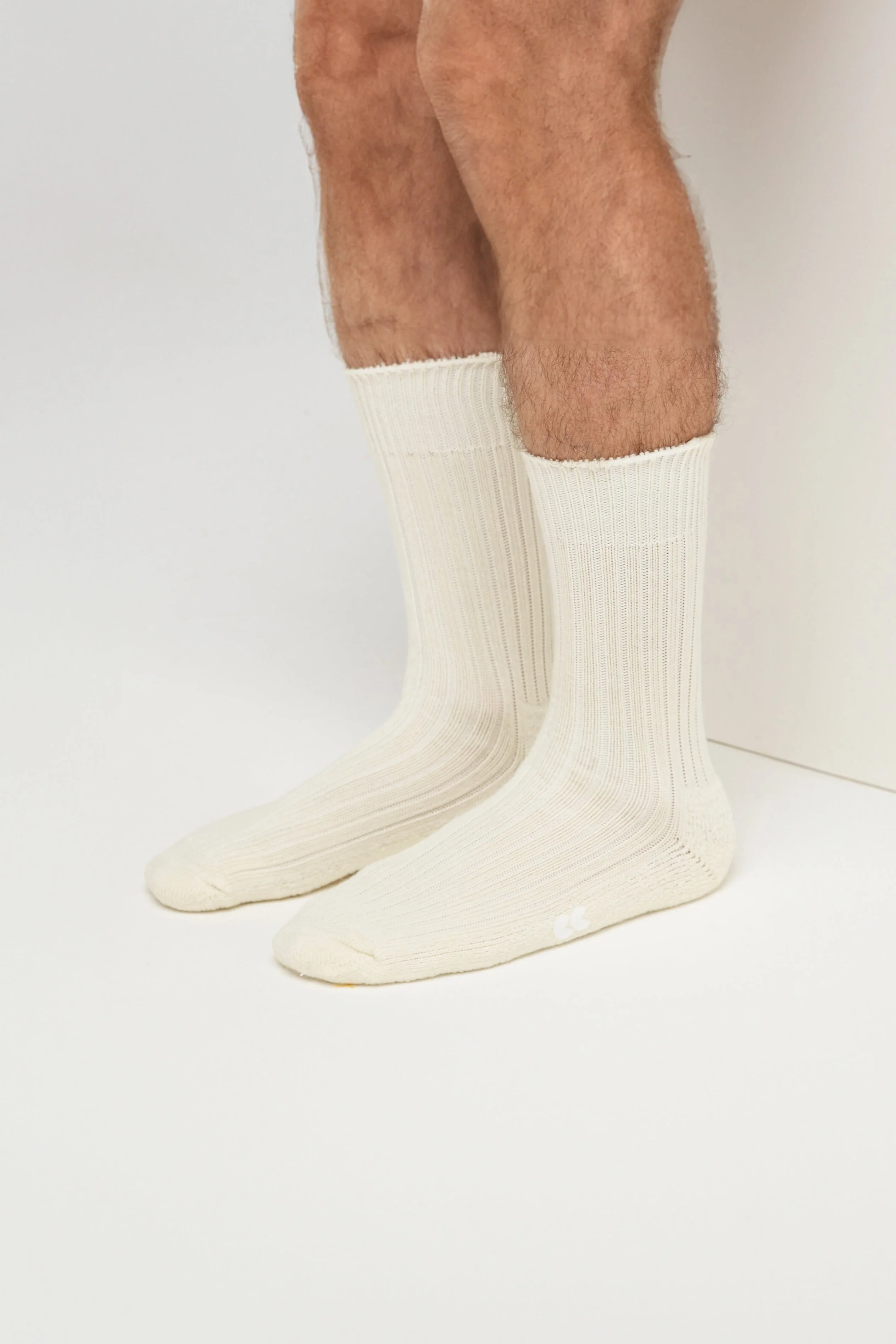 Cushioned Wool Walking Sock - Ecru - Image 2