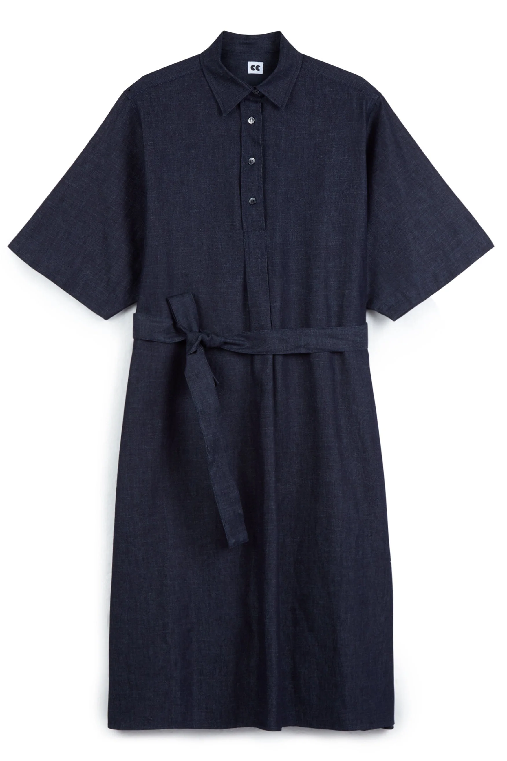 Women's Straight Denim Dress - Indigo - Image 6