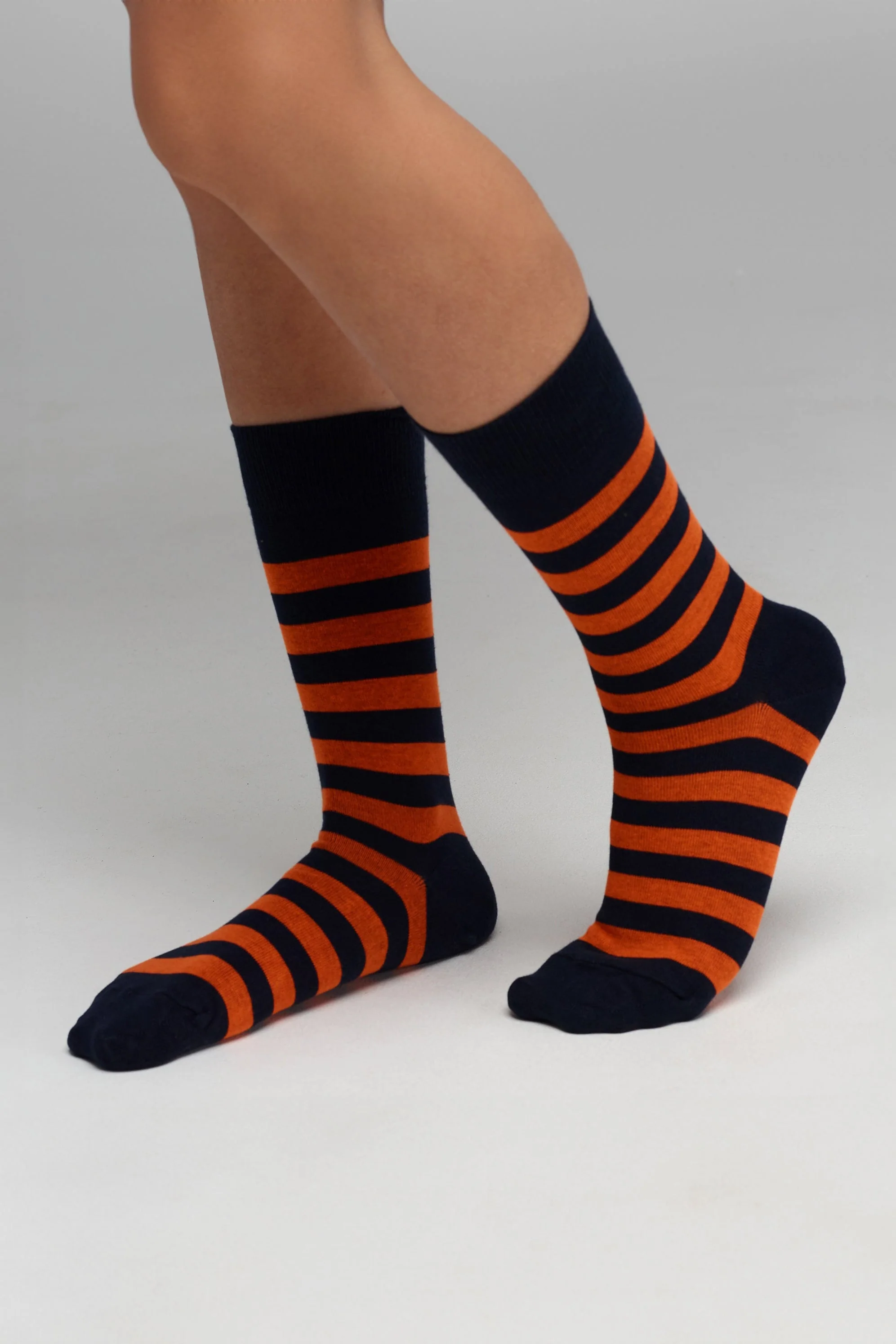 Everyday Cotton Sock Stripe 3 Pack - Orange/Yellow/Sky Blue - Image 3