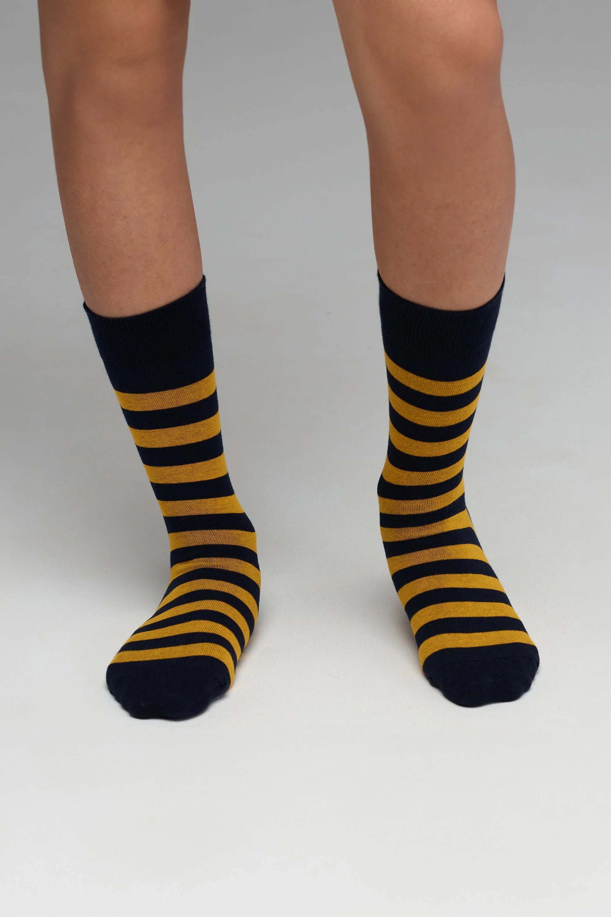 Everyday Cotton Sock Stripe 3 Pack - Orange/Yellow/Sky Blue - Image 4