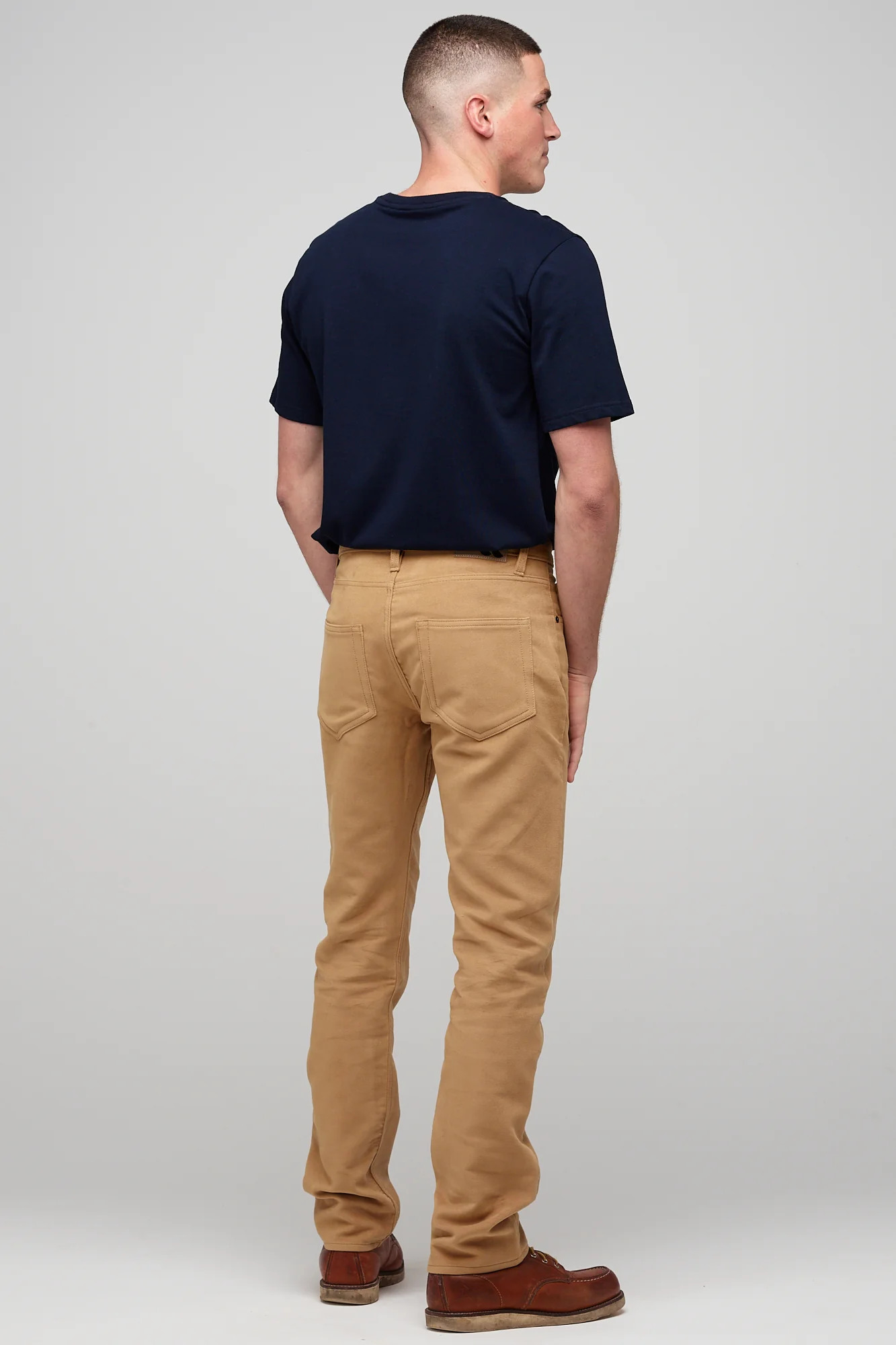 Barry Slim Moleskin Five Pocket Jeans - Camel - Image 3