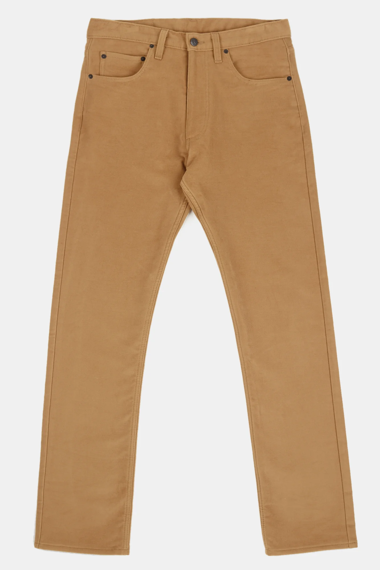 Barry Slim Moleskin Five Pocket Jeans - Camel - Image 6