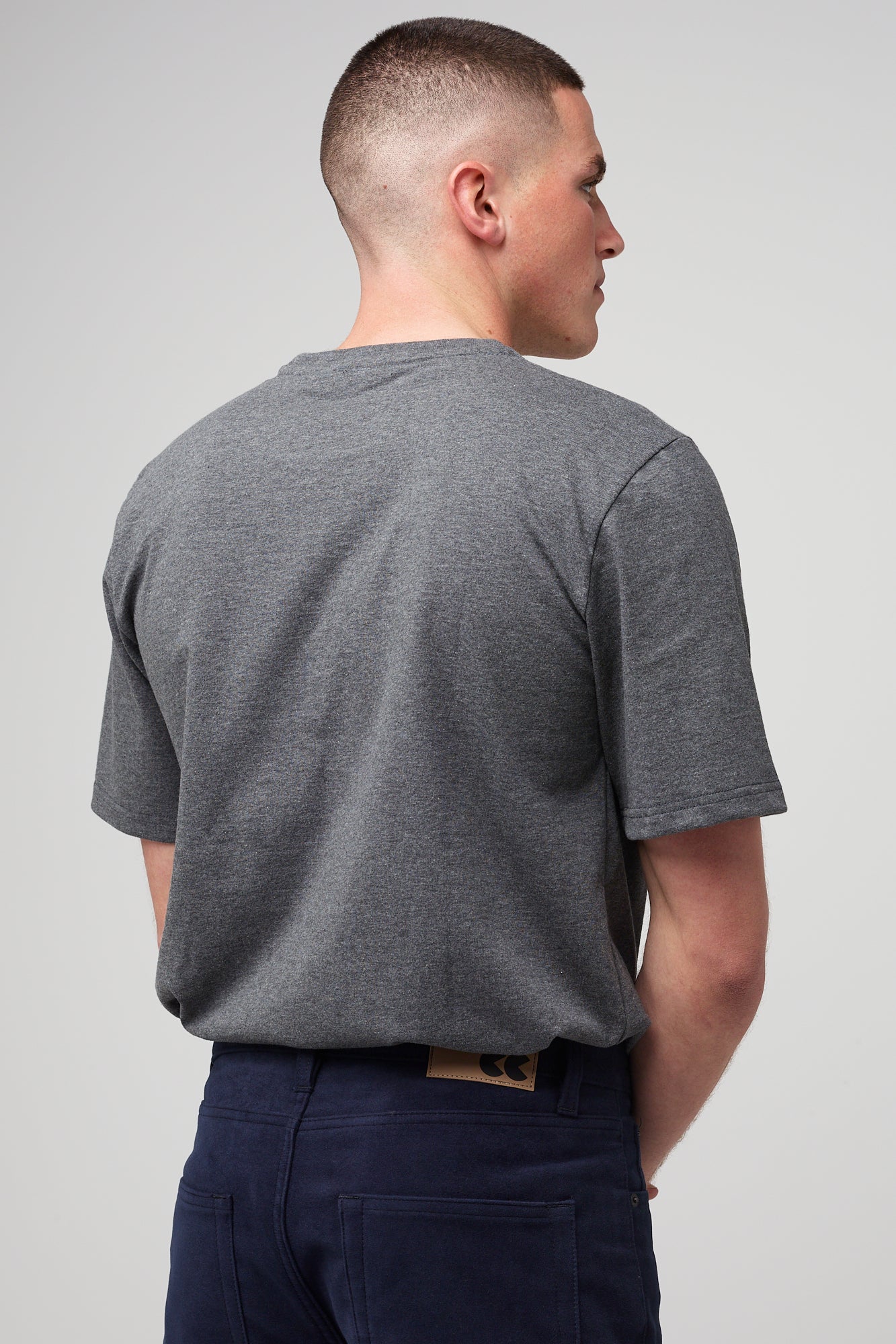 Barry Slim Moleskin Five Pocket Jeans - Navy - Image 5