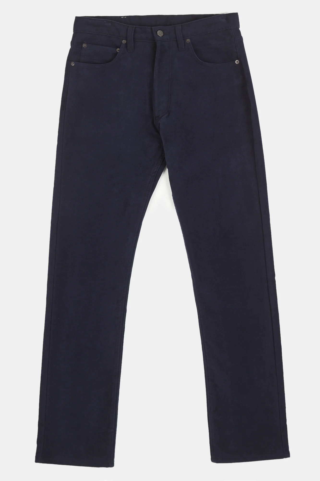 Barry Slim Moleskin Five Pocket Jeans - Navy - Image 6