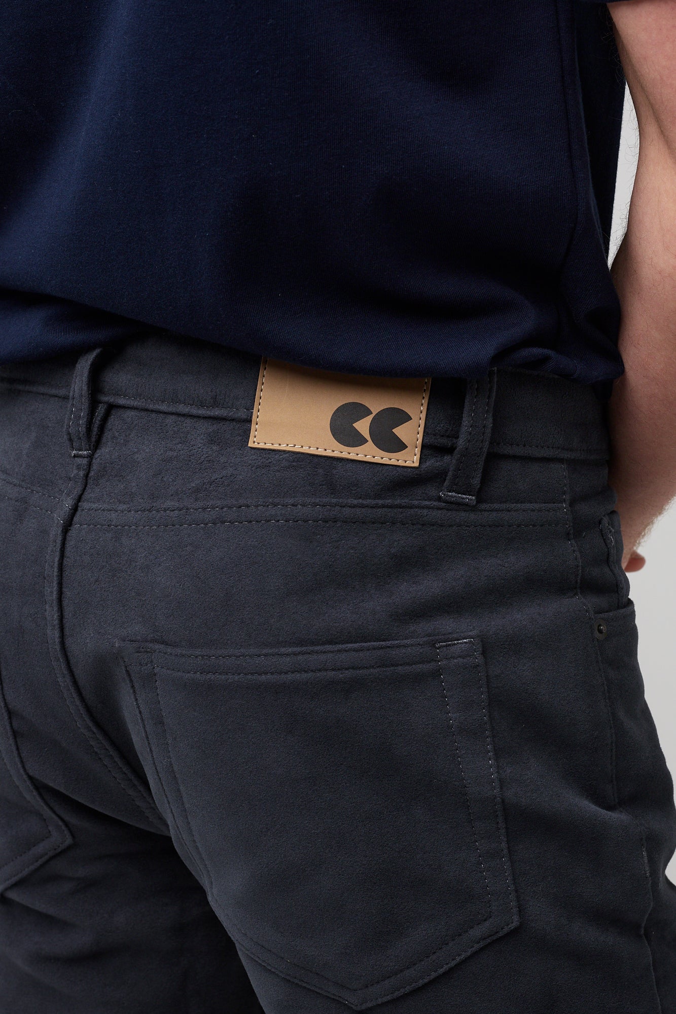 Barry Slim Moleskin Five Pocket Jeans - Slate Grey - Image 5