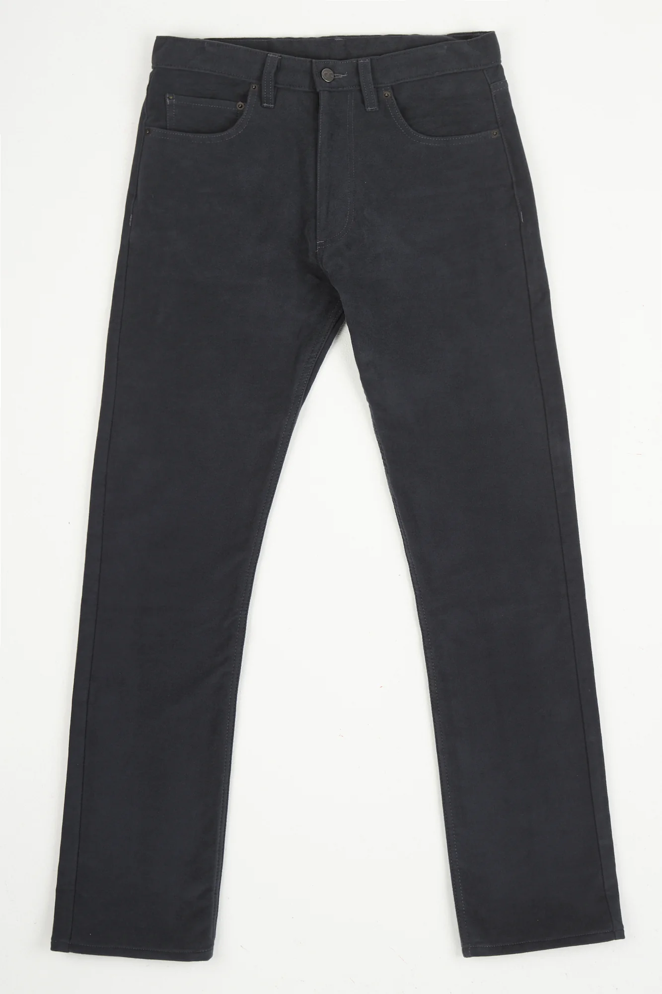 Barry Slim Moleskin Five Pocket Jeans - Slate Grey - Image 7
