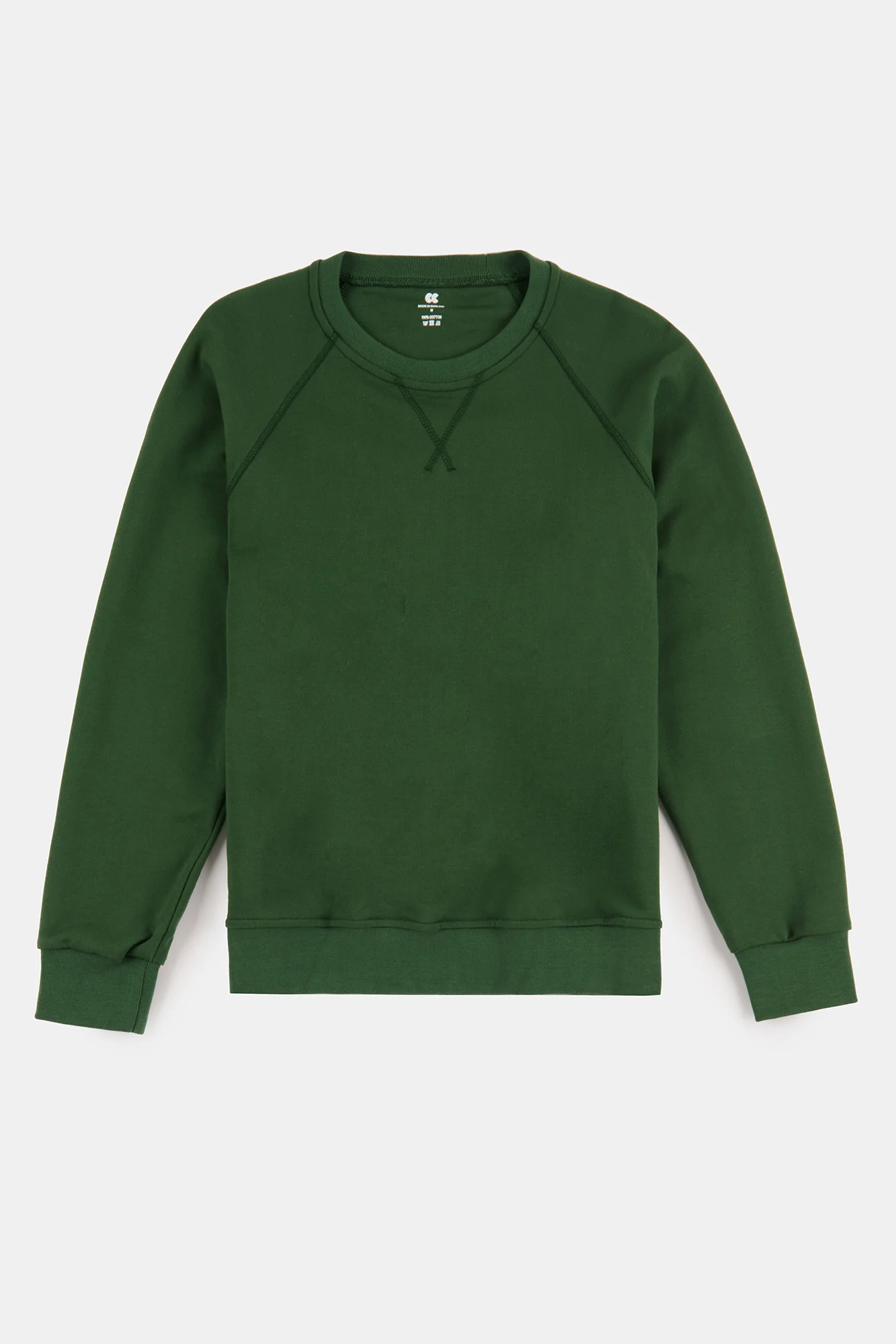 Men's Raglan Sweatshirt - Bottle Green - Image 6