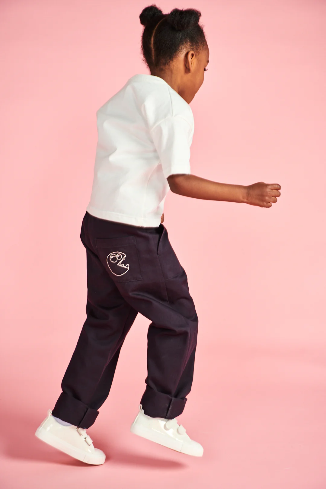 Kids Cam Relaxed Twill Trousers Plastic Free - Navy - Image 5