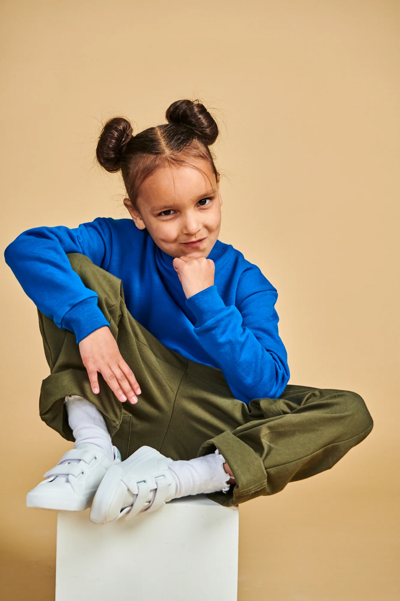 Kids Sweatshirt Plastic Free - Cobalt - Image 2
