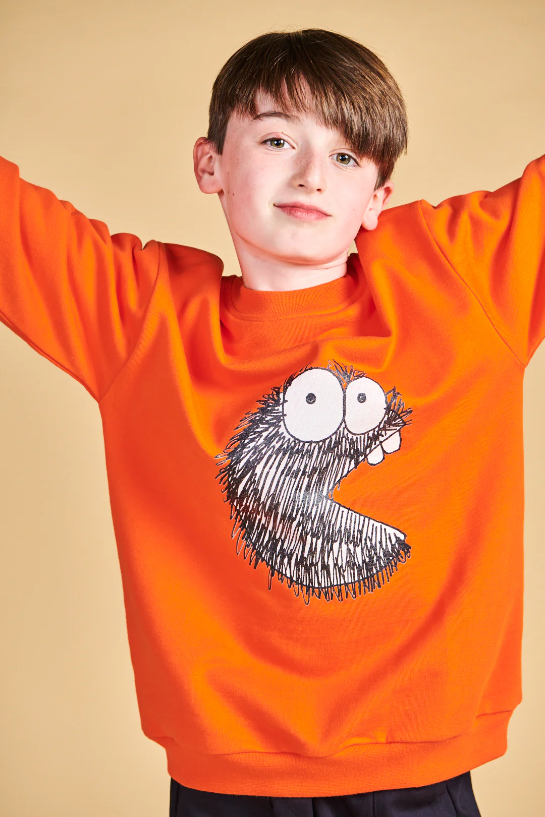 Kids Boffles Sweatshirt Plastic Free - Flame Red