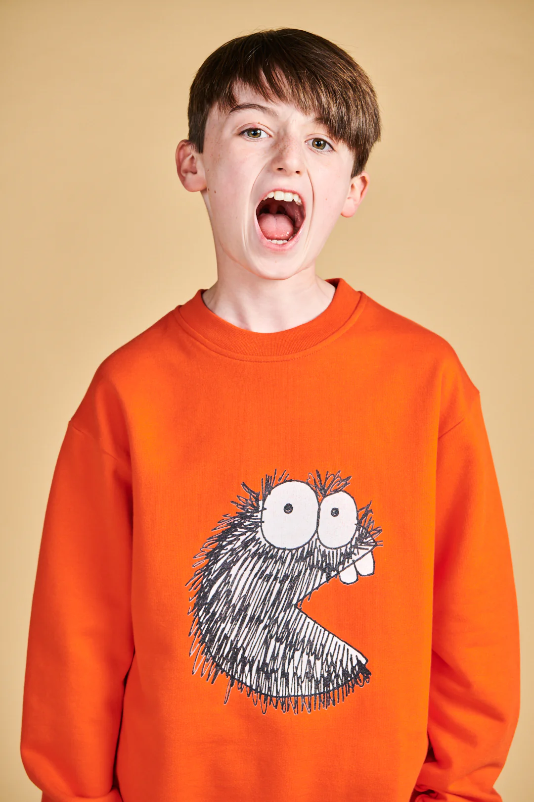 Kids Boffles Sweatshirt Plastic Free - Flame Red - Image 3