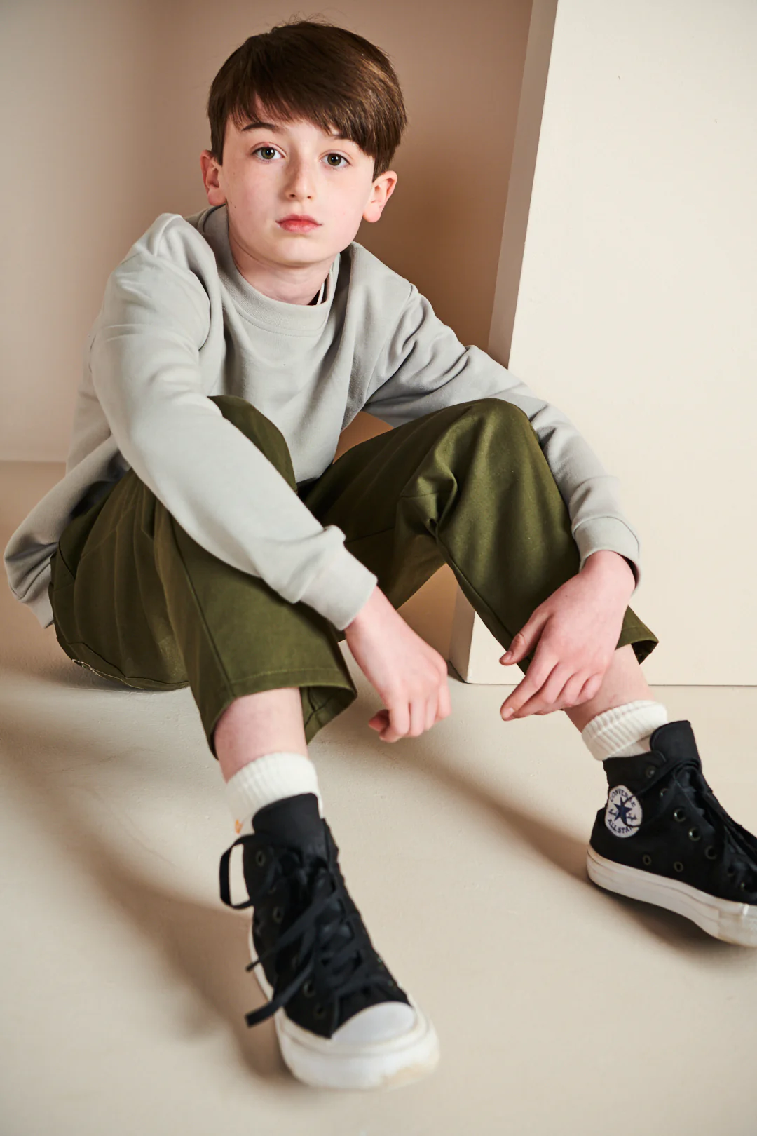 Kids Sweatshirt Plastic Free - Stone - Image 6