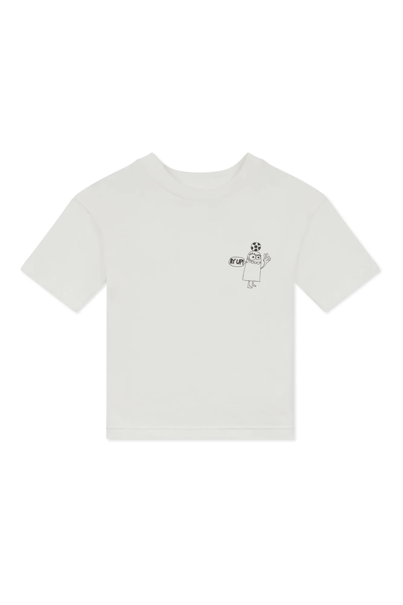 Kids Aye Up! T Shirt Plastic Free - Bone - Image 3