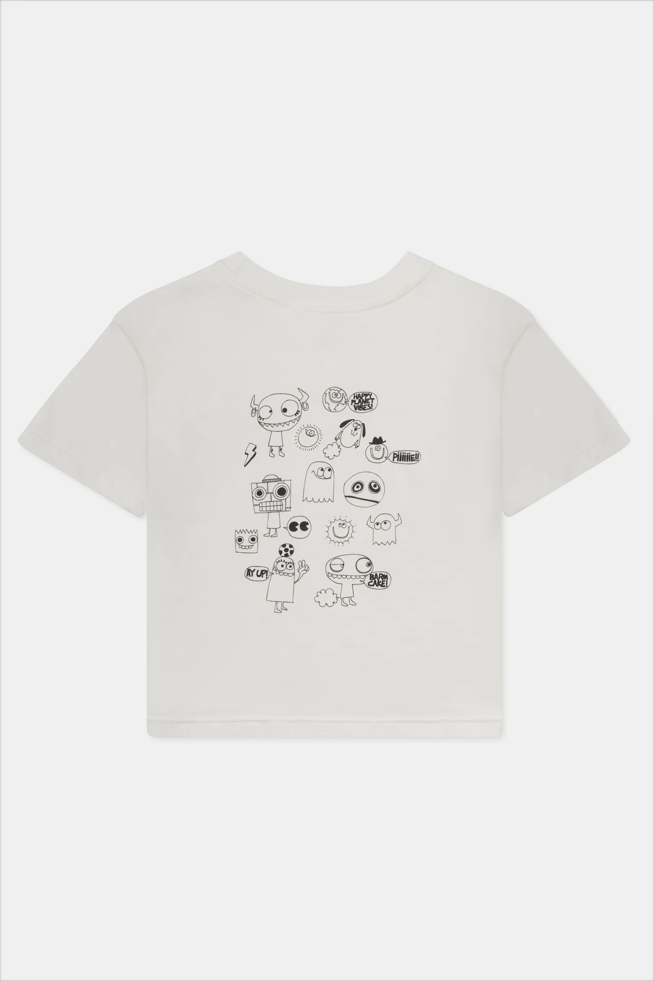Kids Ghost T Shirt Plastic Free - Bone - Image 6