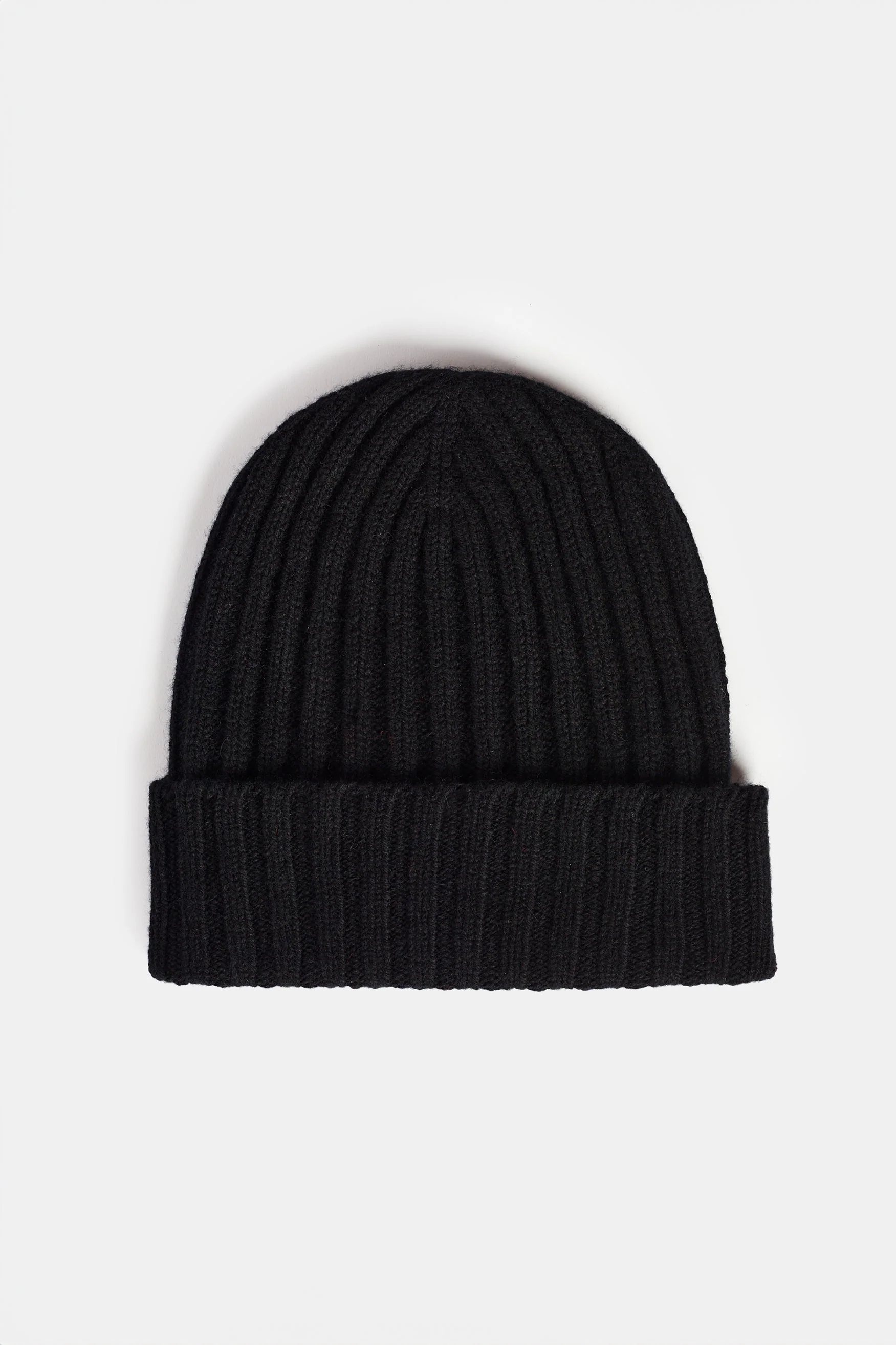 Lambswool Beanie Hat - Black - Image 2