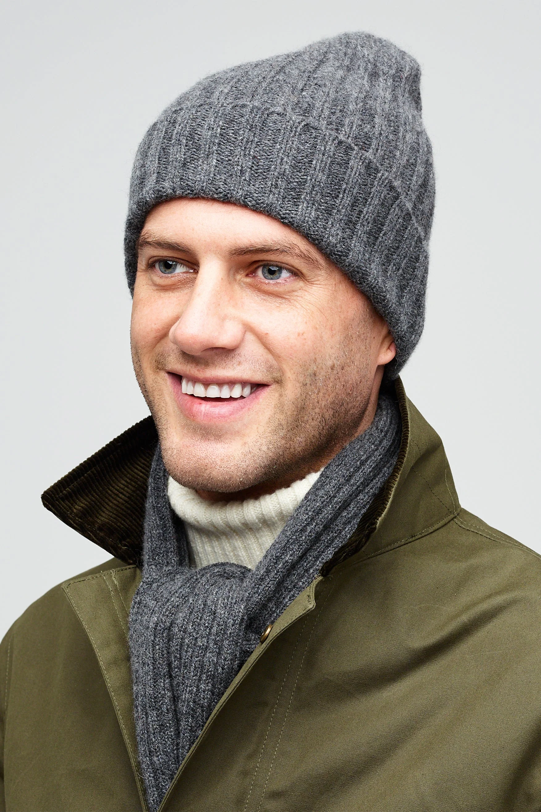 Lambswool Scarf - Grey - Image 2