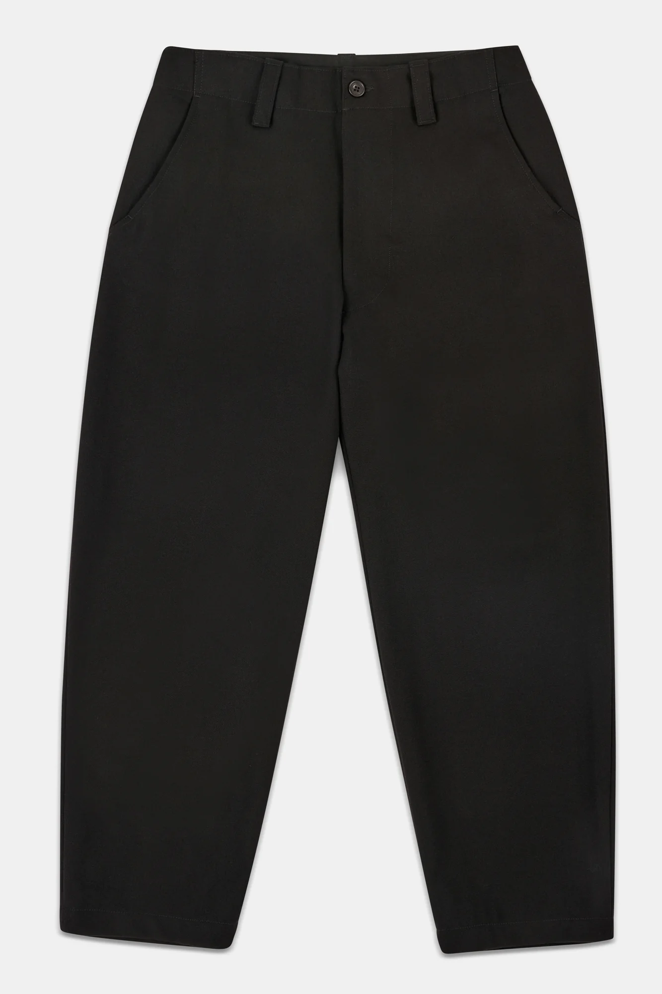 Mens Archie Wool Trousers - Black - Image 3