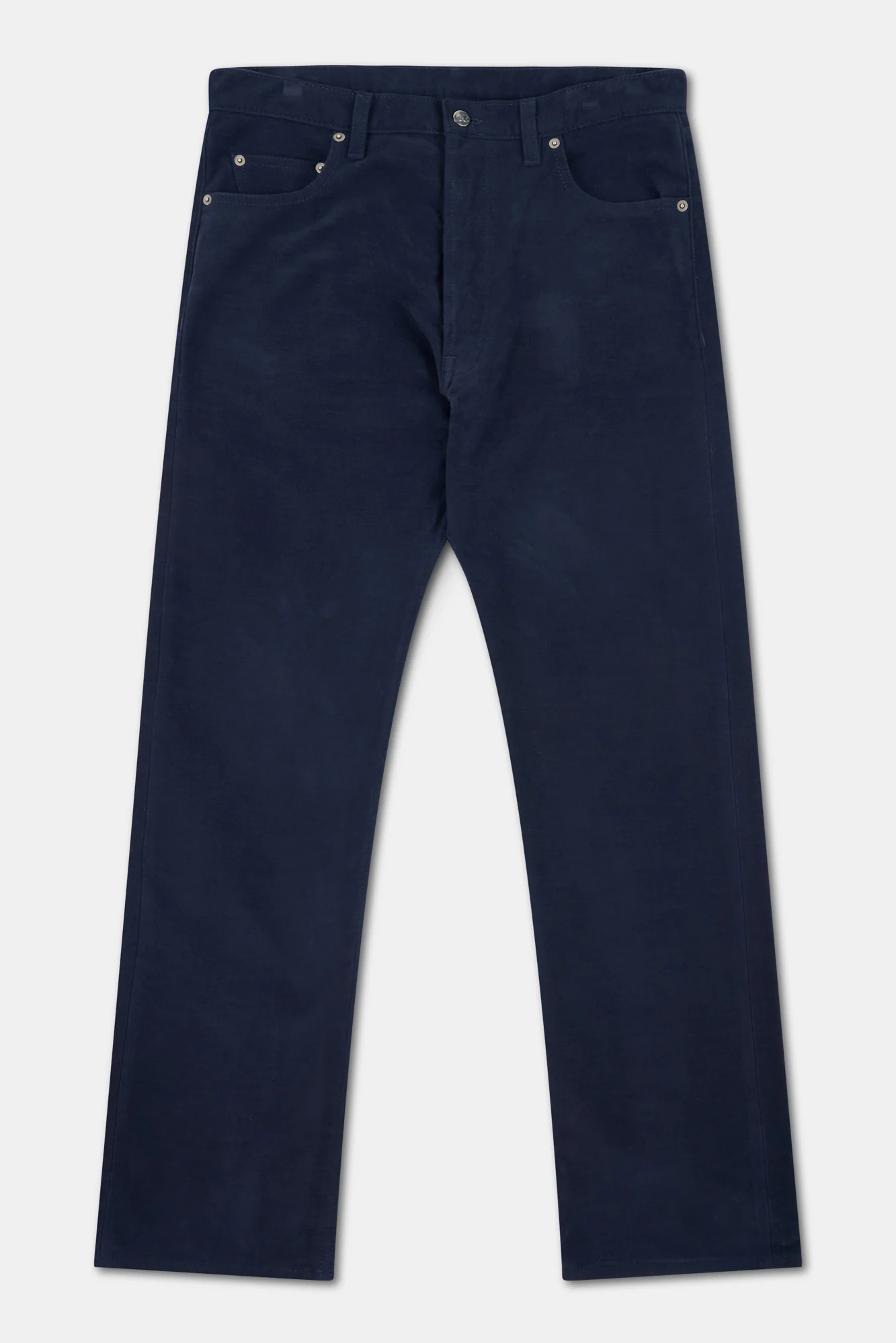 Mens Arran Loose Fit Moleskin Jean - Navy - Image 4