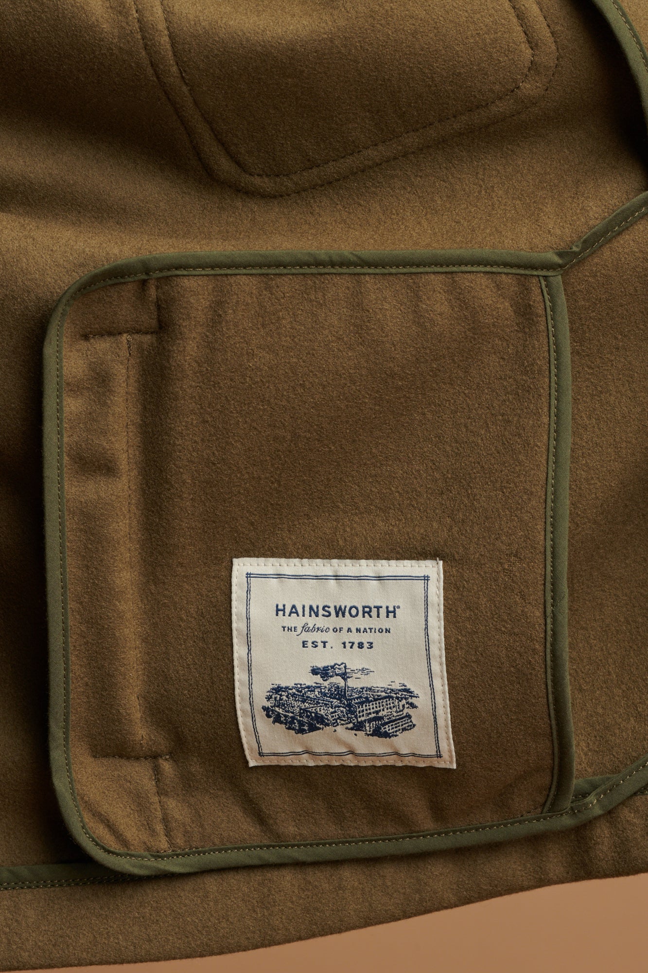 Men's Arthur Wool Chore Jacket - Olive - Image 6