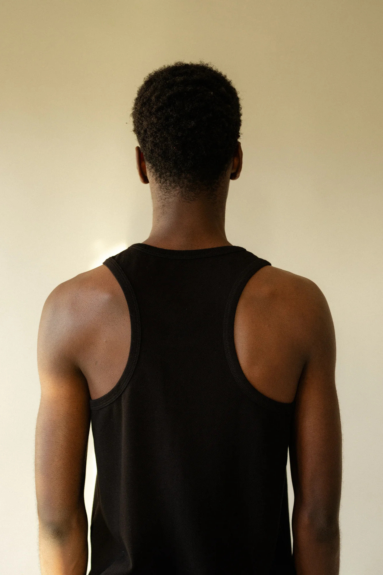 Men's Breathable Racer Back Vest Plastic Free - Black - Image 3