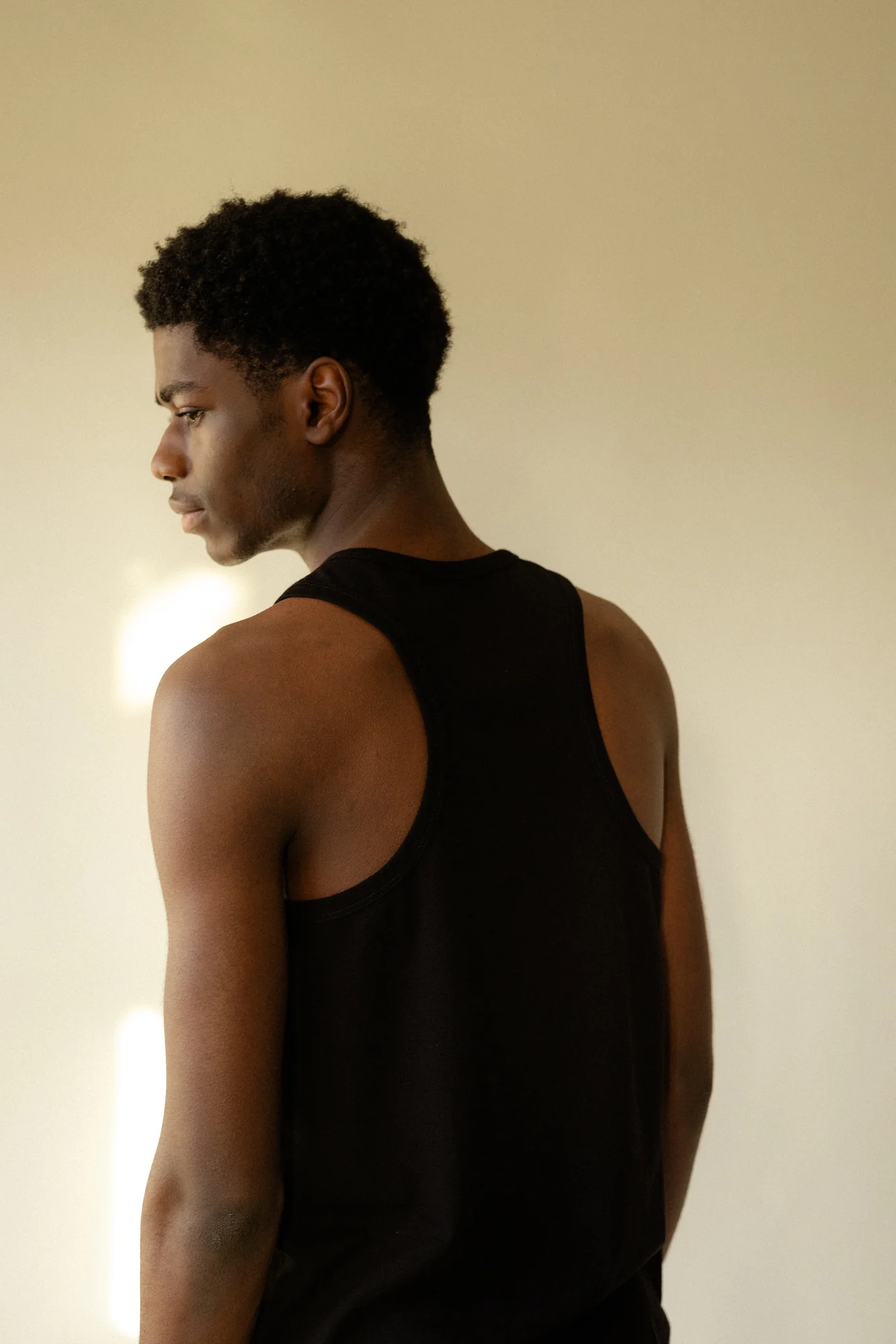 Men's Breathable Racer Back Vest Plastic Free - Black - Image 5