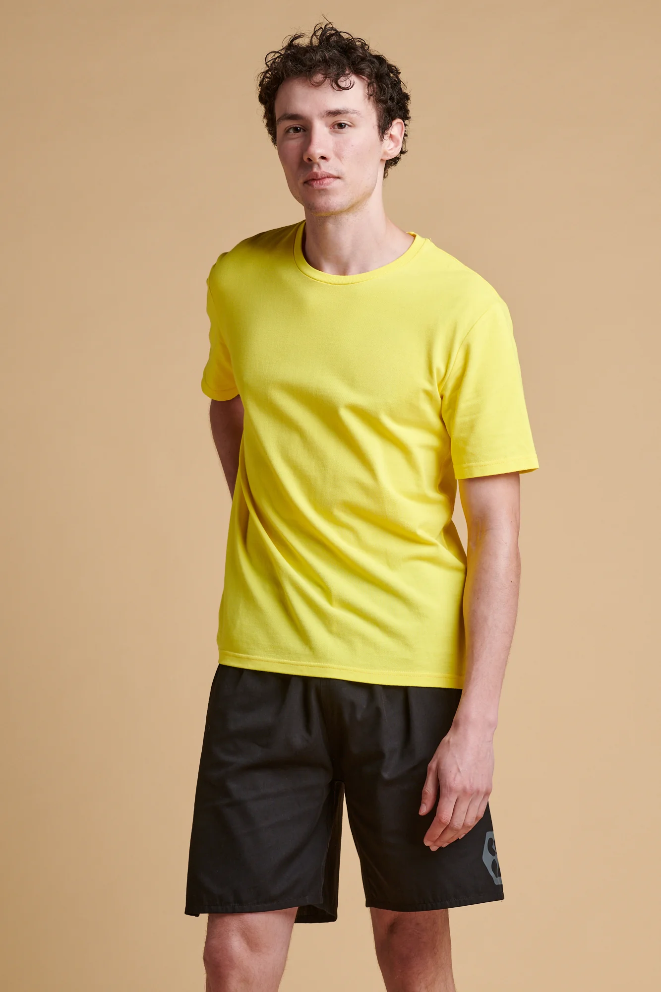 Mens Breathable TShirt Plastic Free Plain Yellow - Image 3