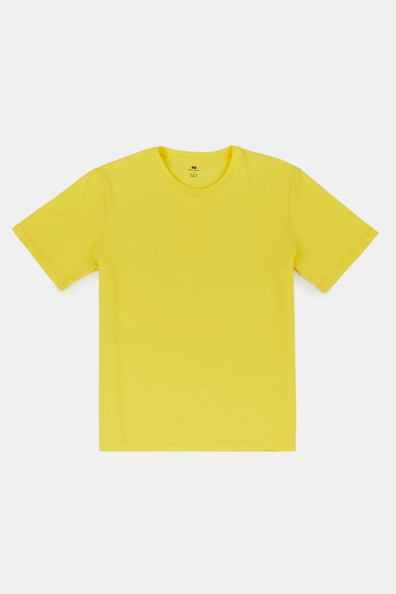 Mens Breathable TShirt Plastic Free Plain Yellow - Image 4