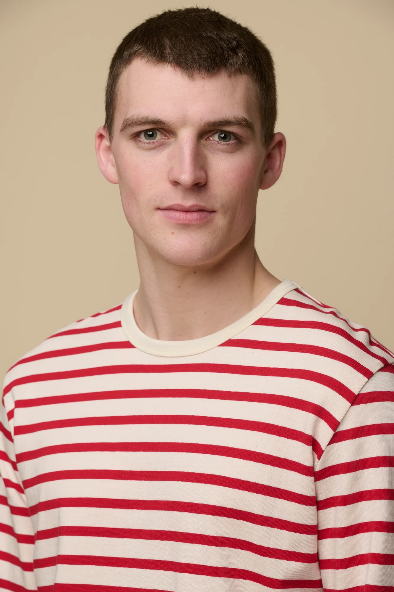 Men's Breton  - Ecru/Flame Red - Image 3
