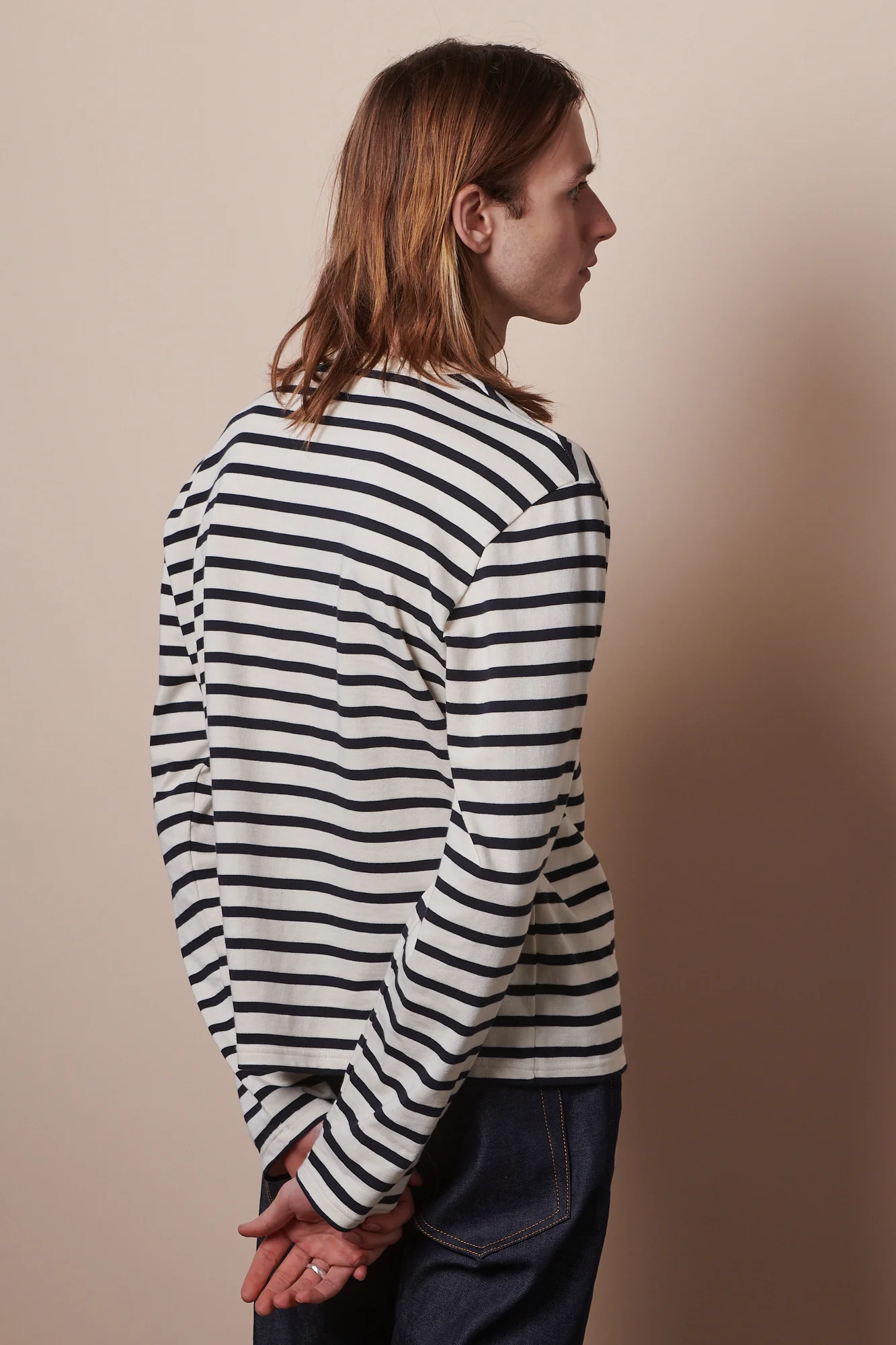Men's Breton - Ecru/Navy - Image 2