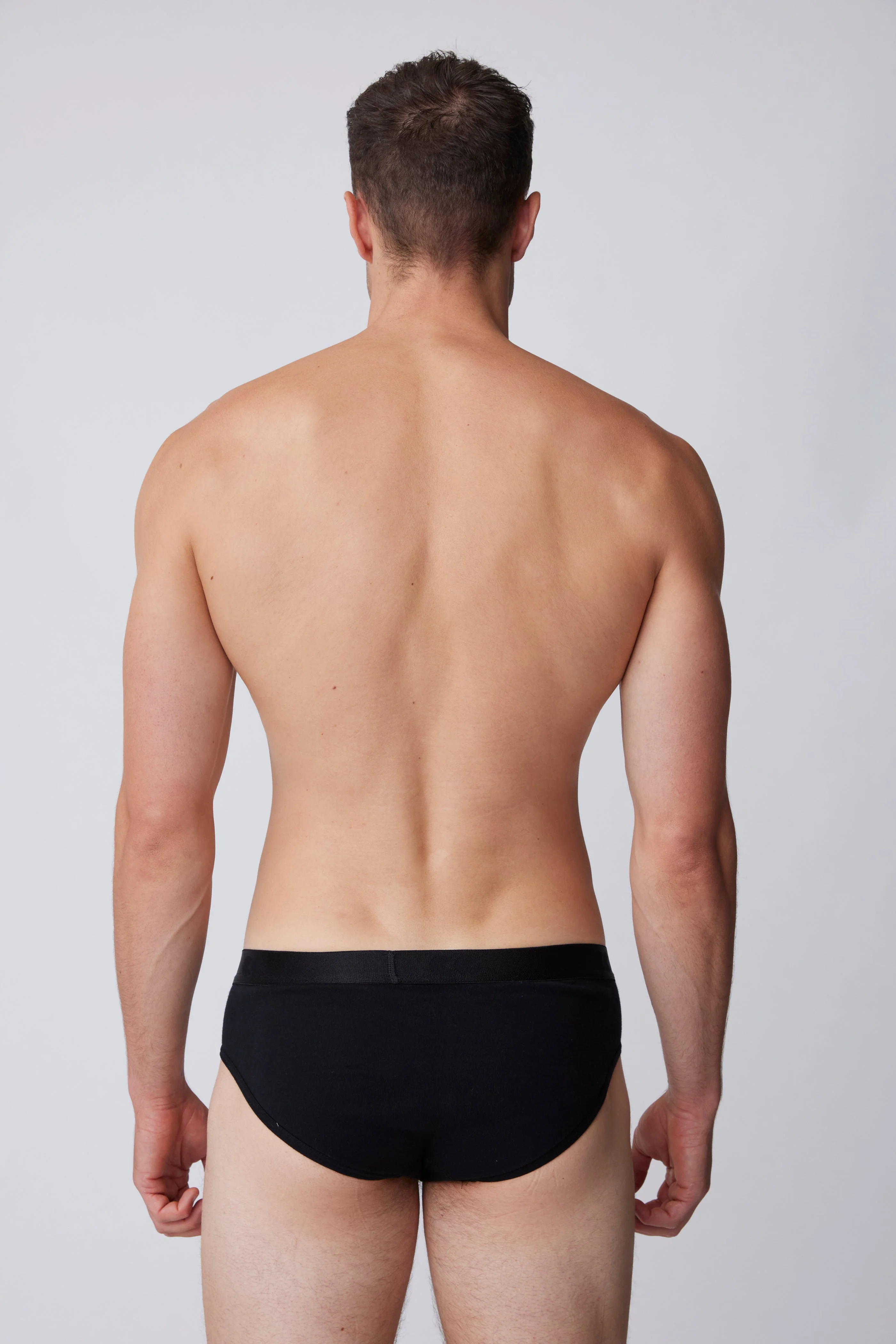 Mens Briefs - 2 Pack - Black - Image 3