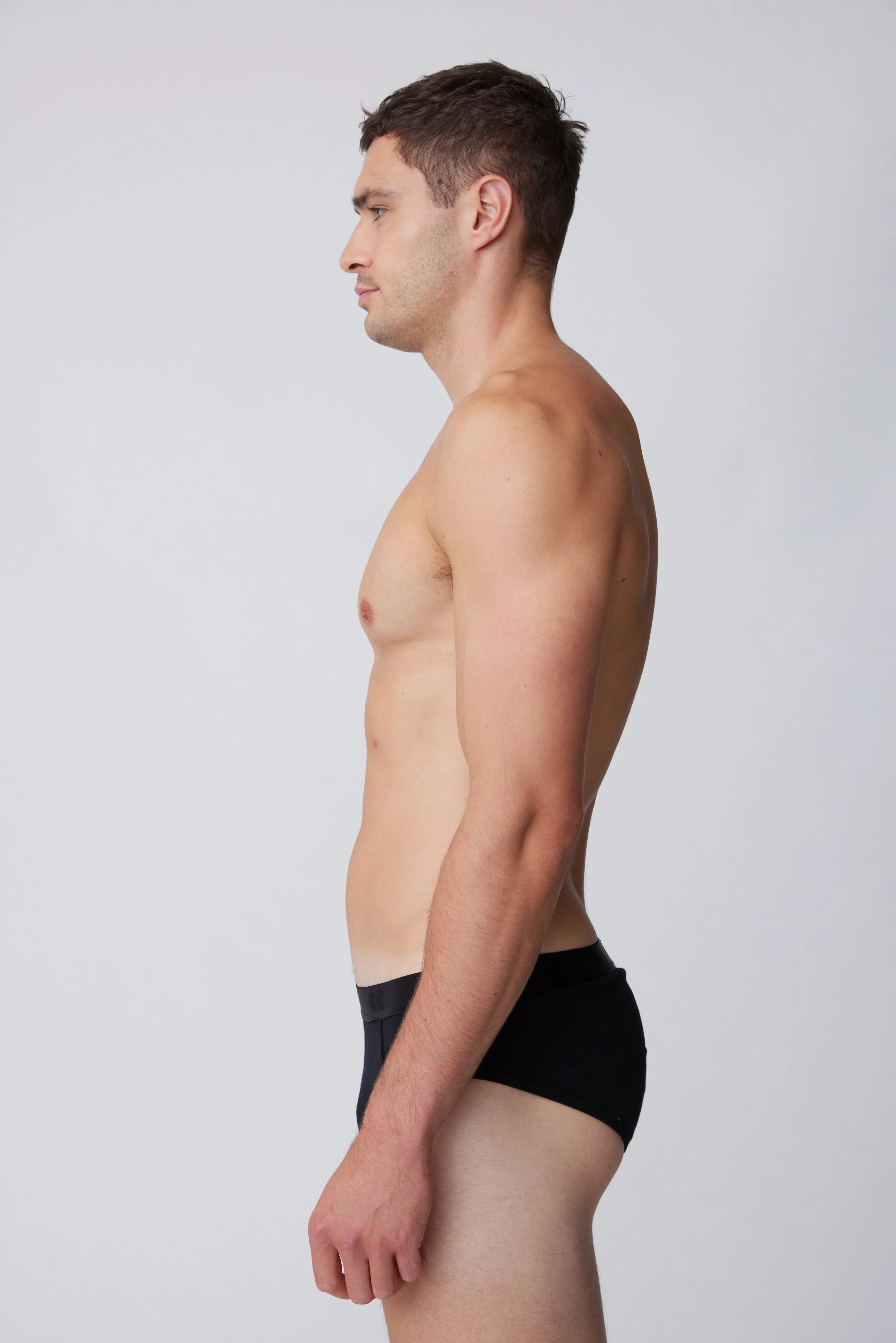 Mens Briefs - 2 Pack - Black - Image 4