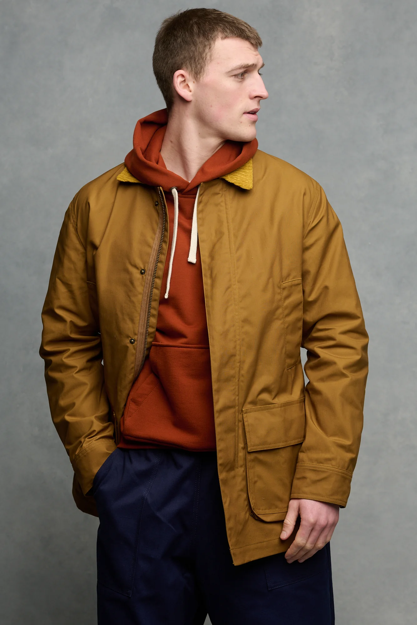 Men's Waxed Car Coat - Dark Tan - Image 4