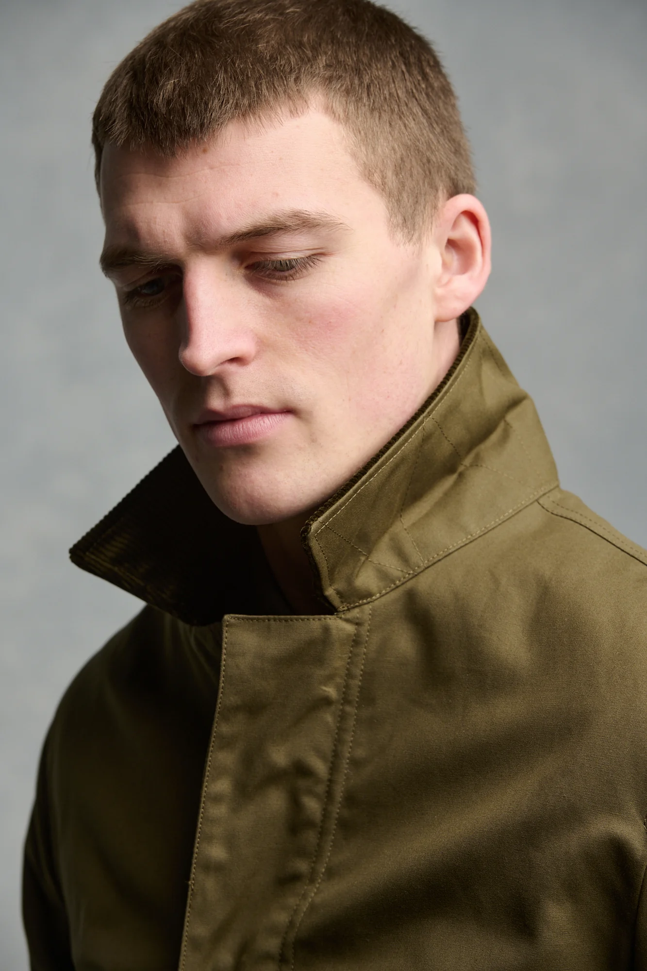 Men's Waxed Car Coat - Olive - Image 4