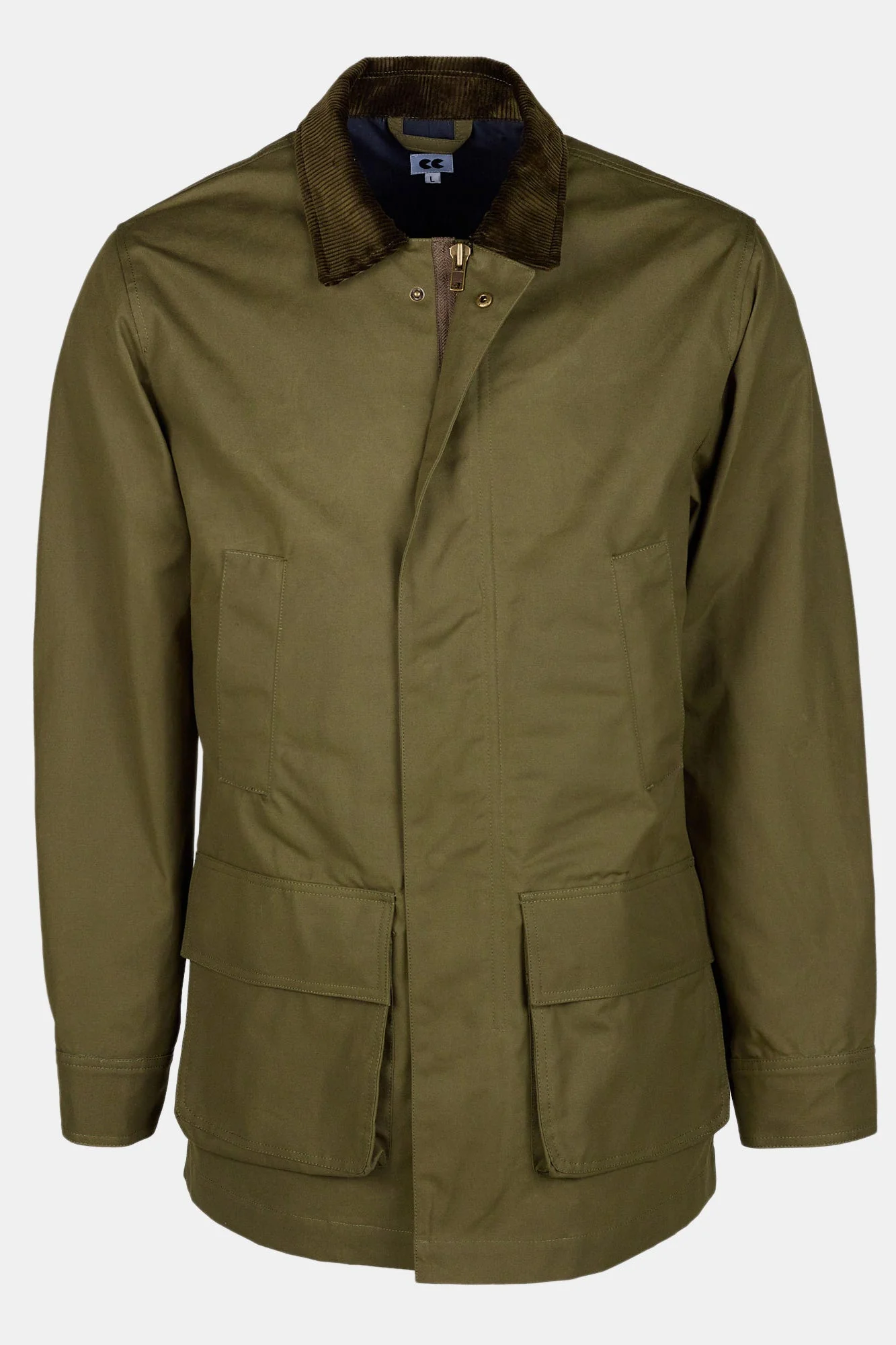 Men's Waxed Car Coat - Olive - Image 6