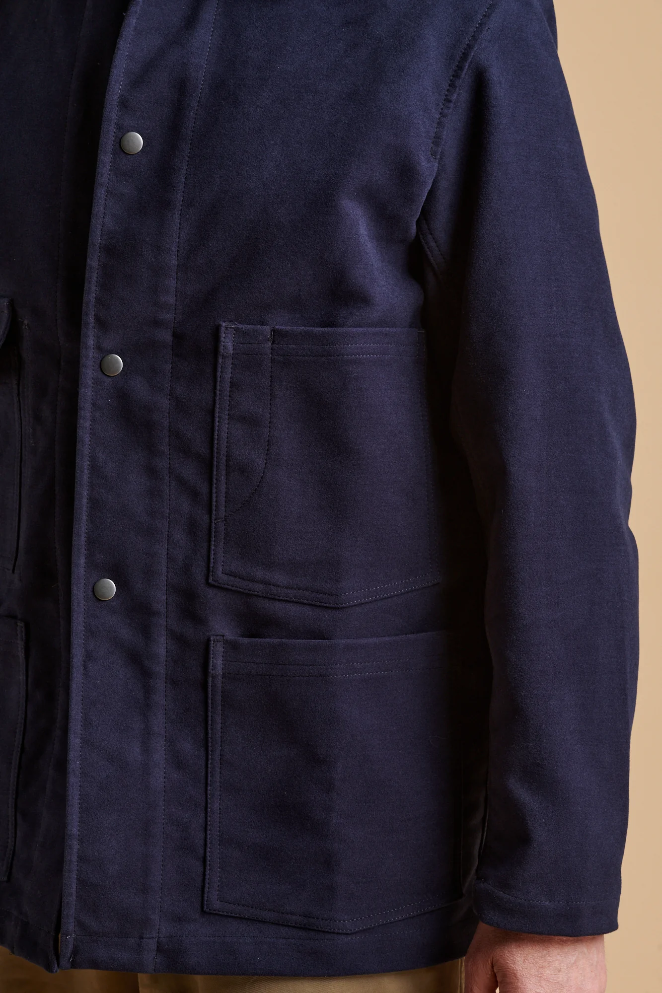 Men's Carter Moleskin Chore Jacket - Navy - Image 3