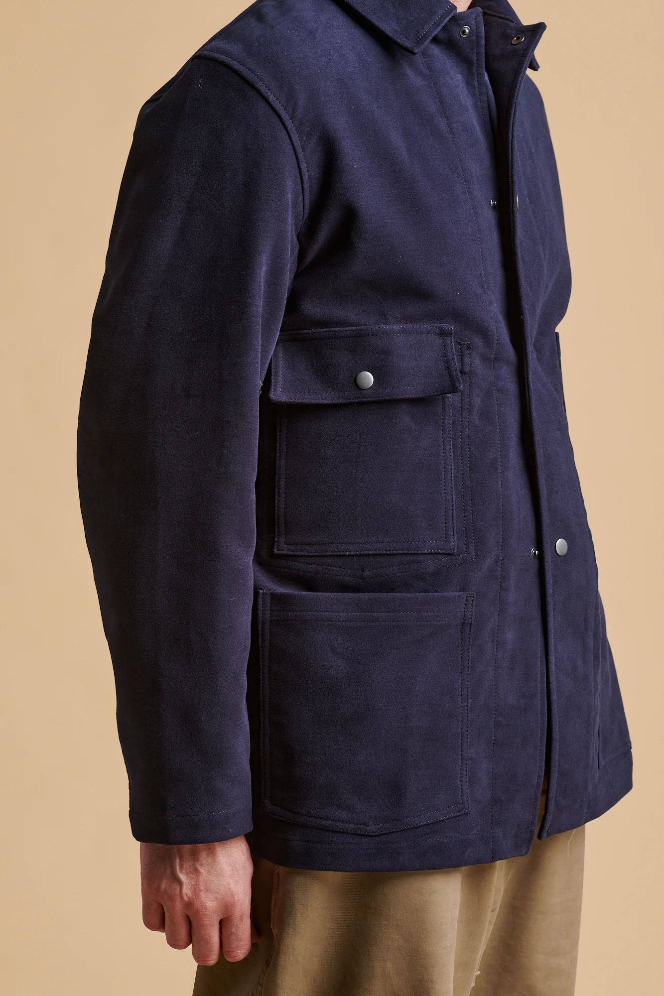 Men's Carter Moleskin Chore Jacket - Navy - Image 4