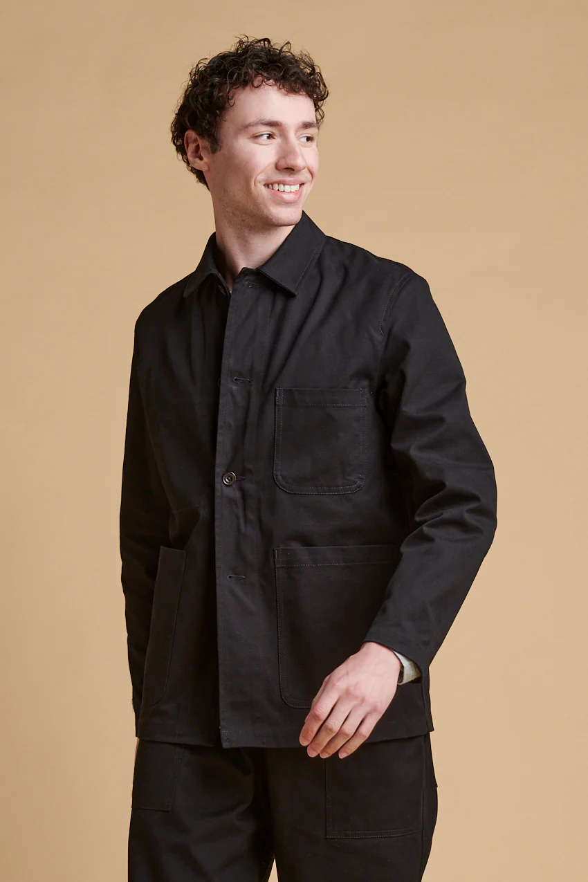 Men's Chore Jacket - Black - Image 3