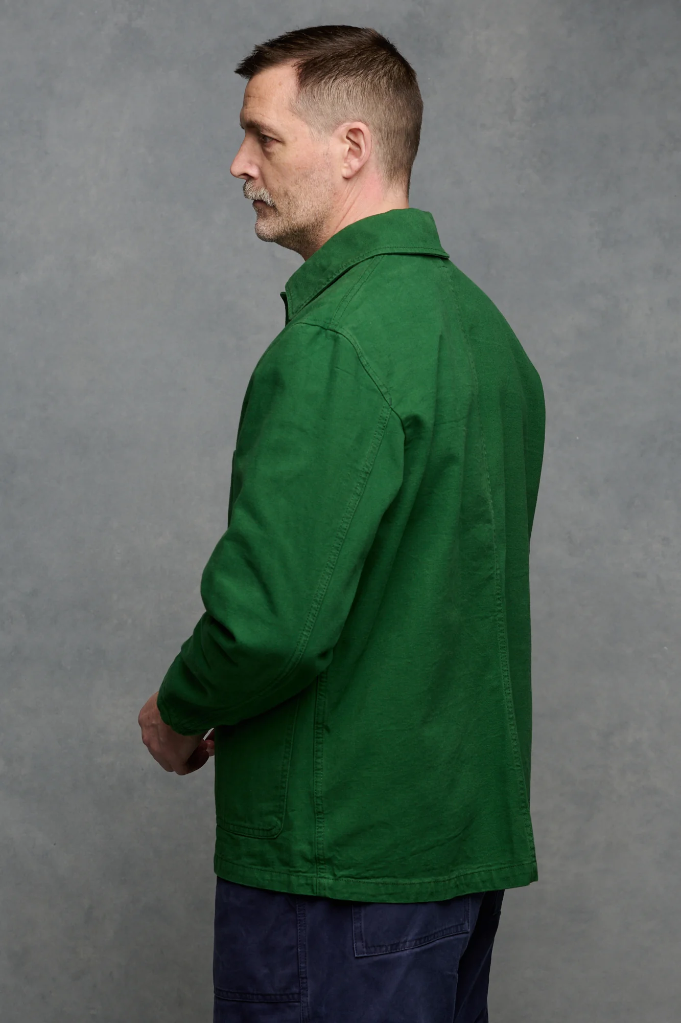 Men's Chore Jacket - Bottle Green - Image 3