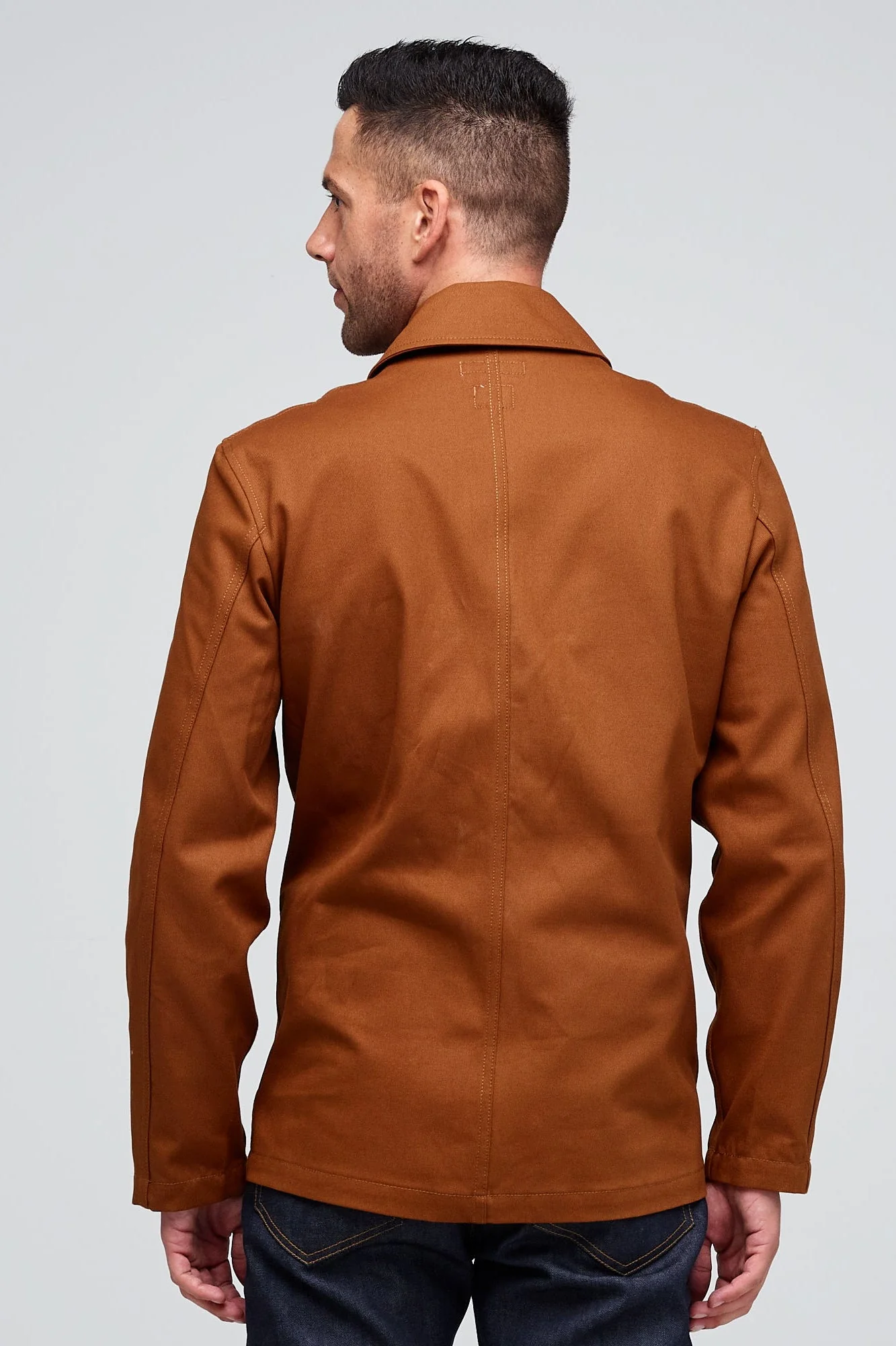 Men's Chore Jacket - Dark Tan - Image 3